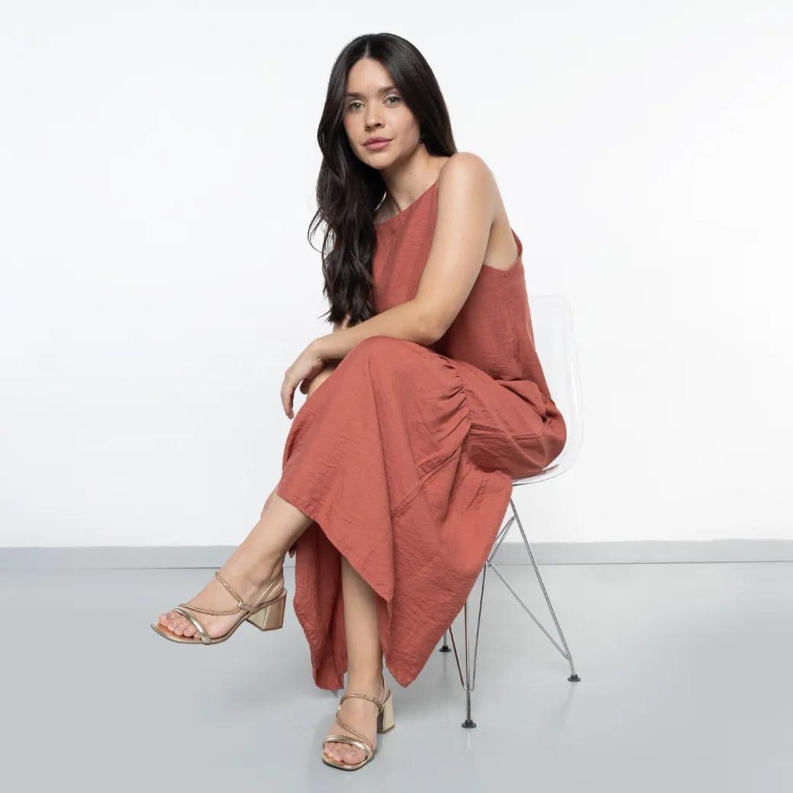 Vista 2 Sandália M Shuz Feminina M Shuz dourado