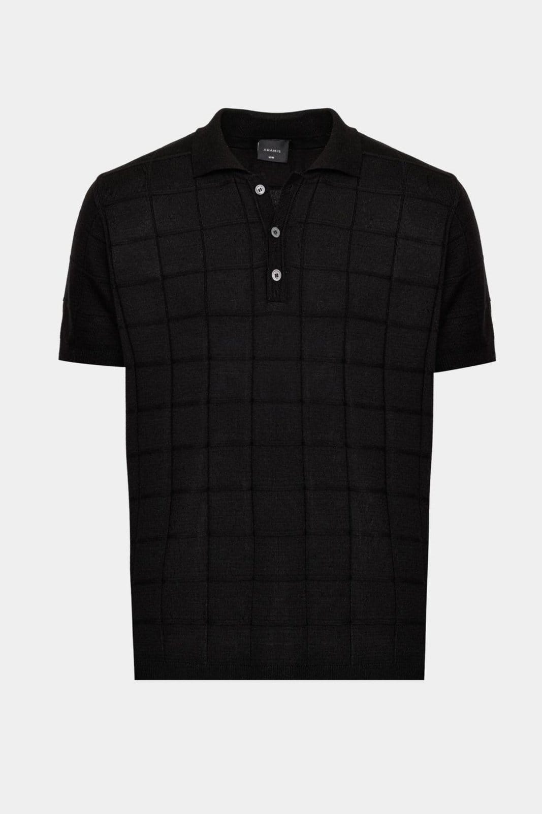 Polo Aramis Tricot Jacquard Quadriculado