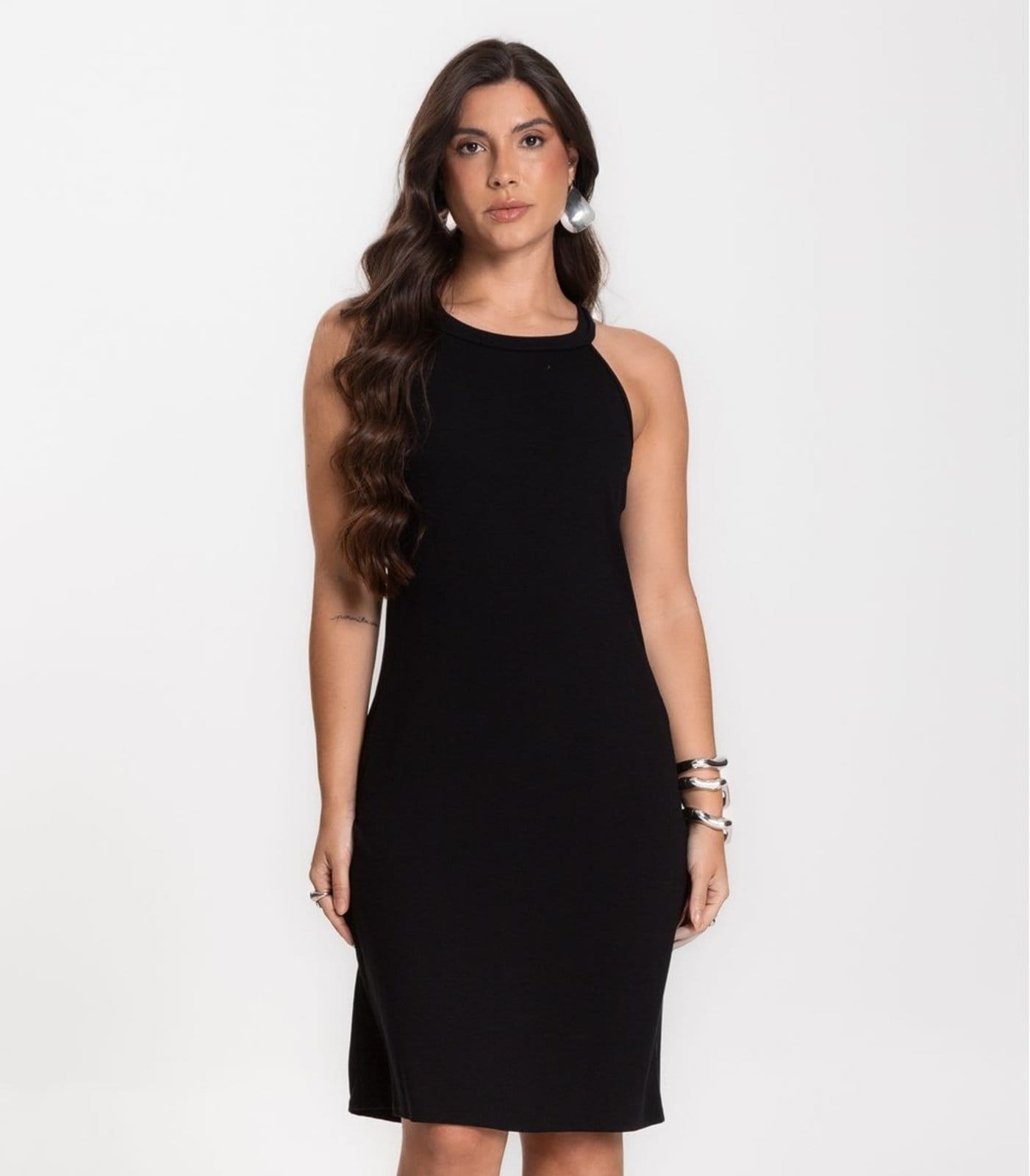 Vista 2 Vestido Feminino Infinita Cor INFINITA COR preto