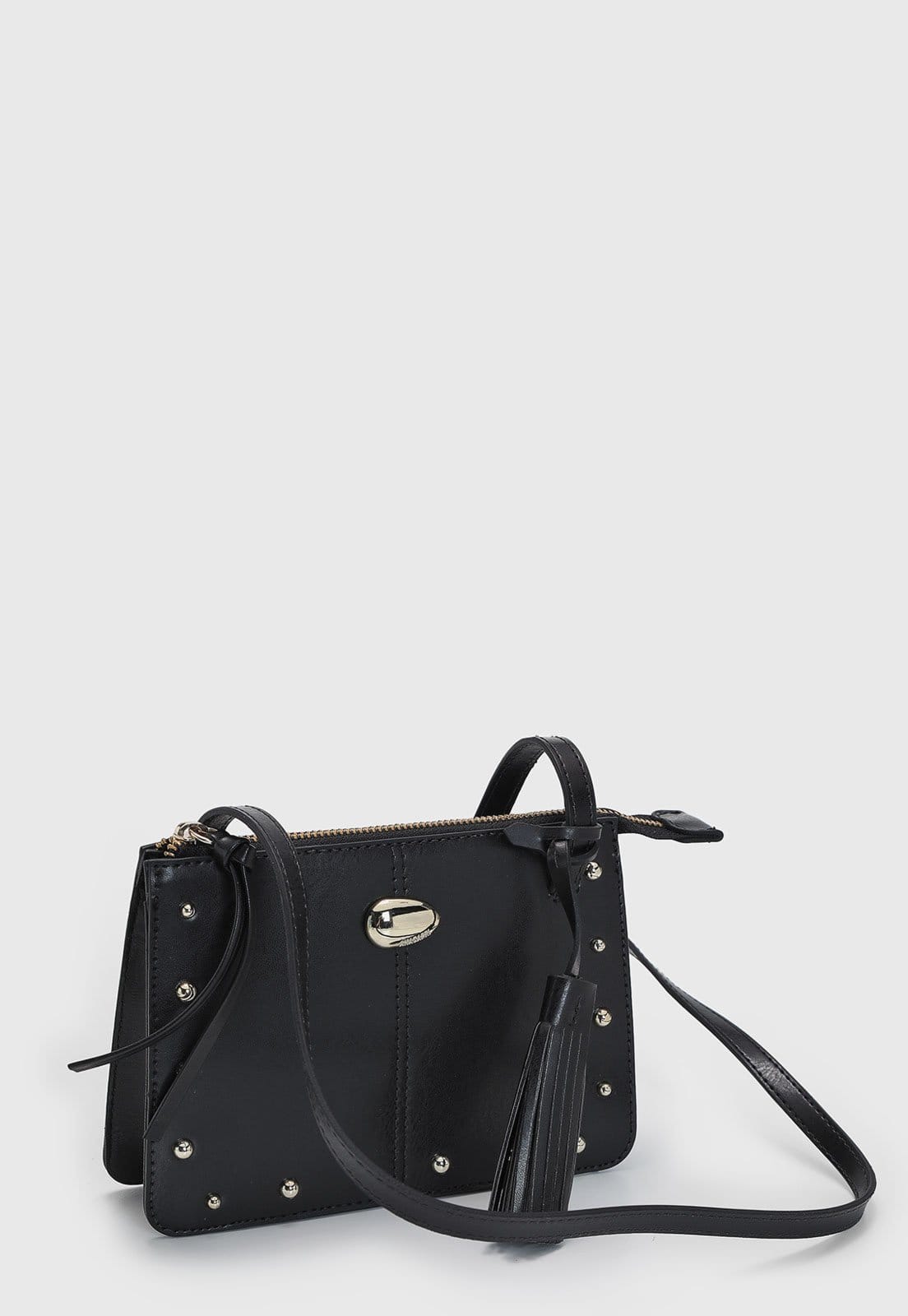 Vista 2 Bolsa Média Feminina Anacapri Tachas Preta Anacapri preto