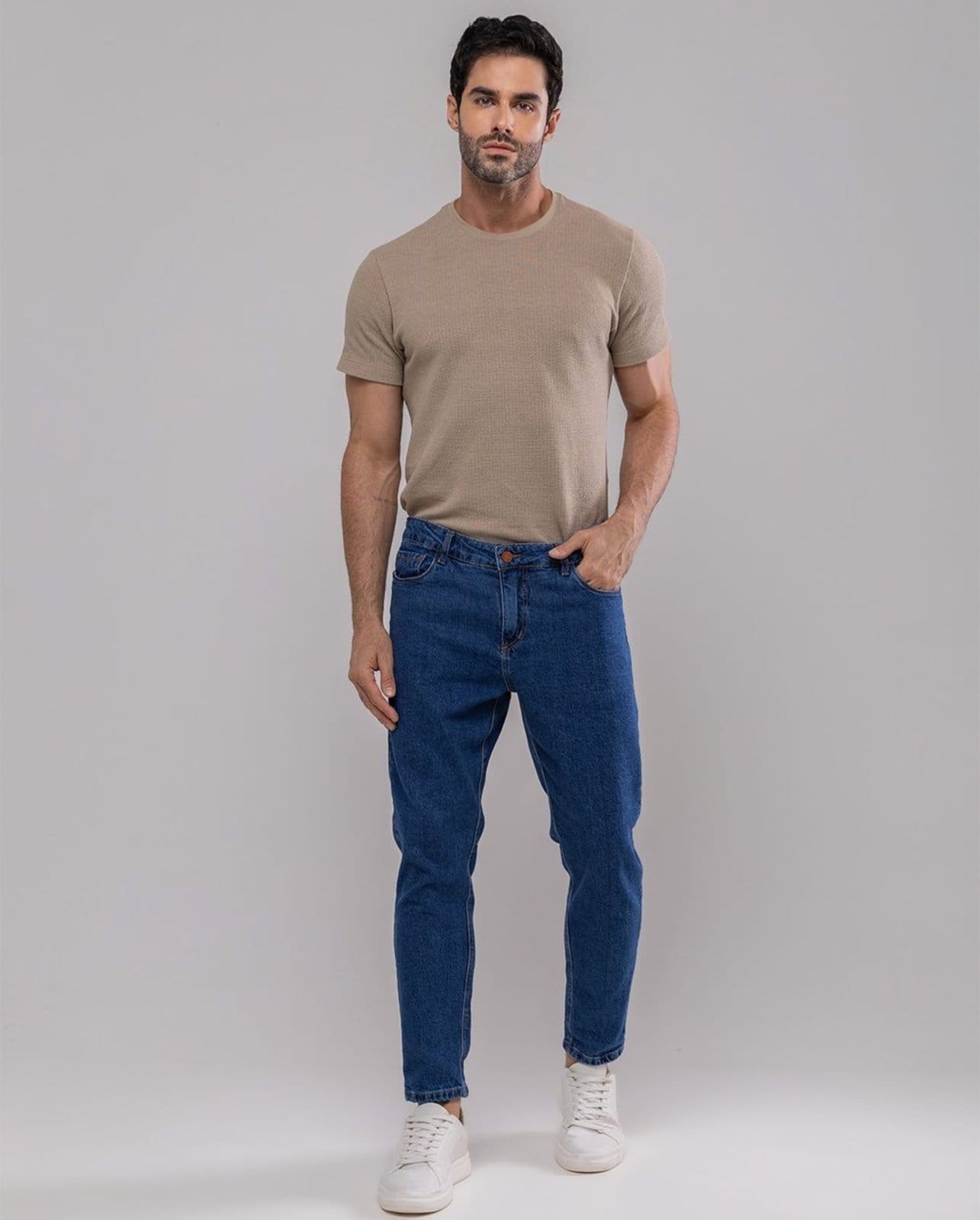 Calça Slim Fit Masculina Premium Cano Curto 24567 Escura