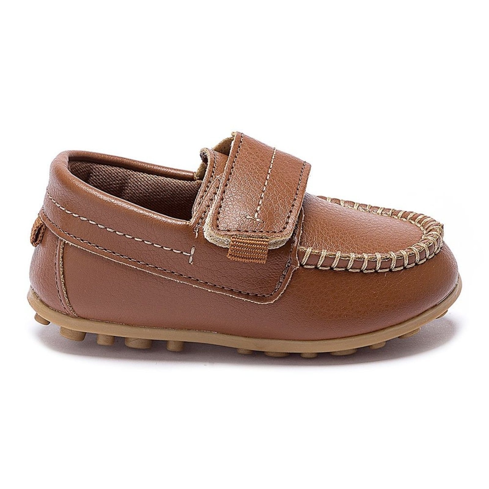 Vista 2 Infantil - Mocassim Calce-Fácil Menino Costura Pequito marrom