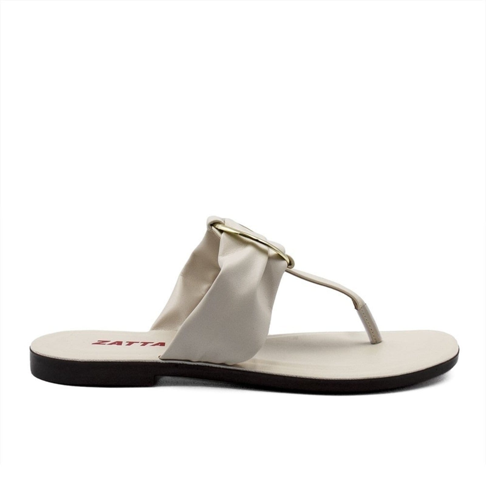 Rasteira Feminina Zatta de Dedo Regina Off White