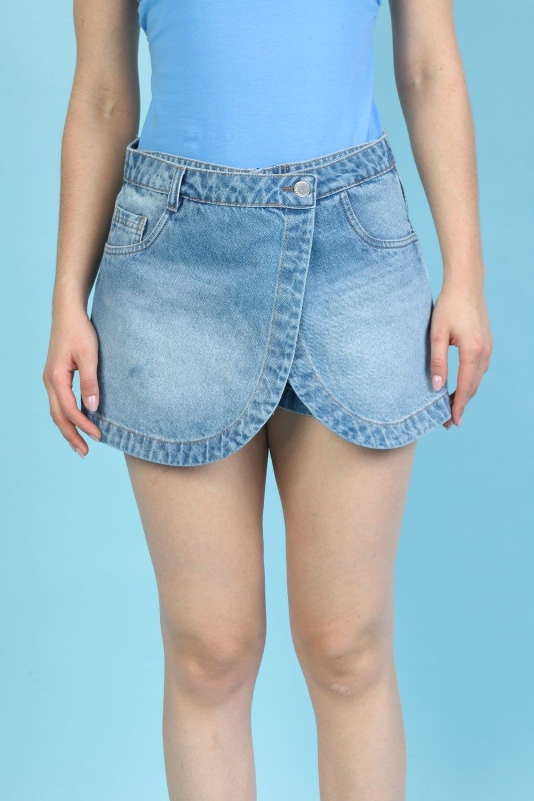Vista 2 Shorts Saia Jeans 38 Gazzy azul