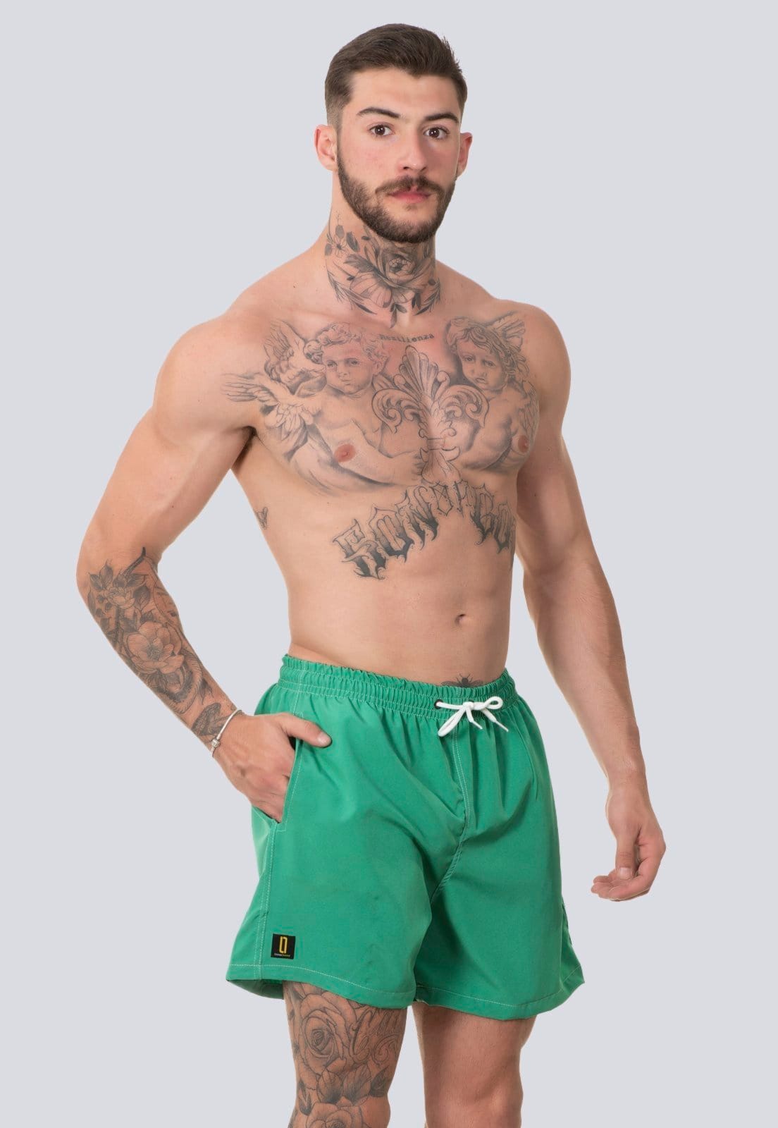 Vista 2 Kit 2 Short Masculino Bermuda Praia Verão Mauricinho Rf250 Colorido Lucas Lunny multicolorido