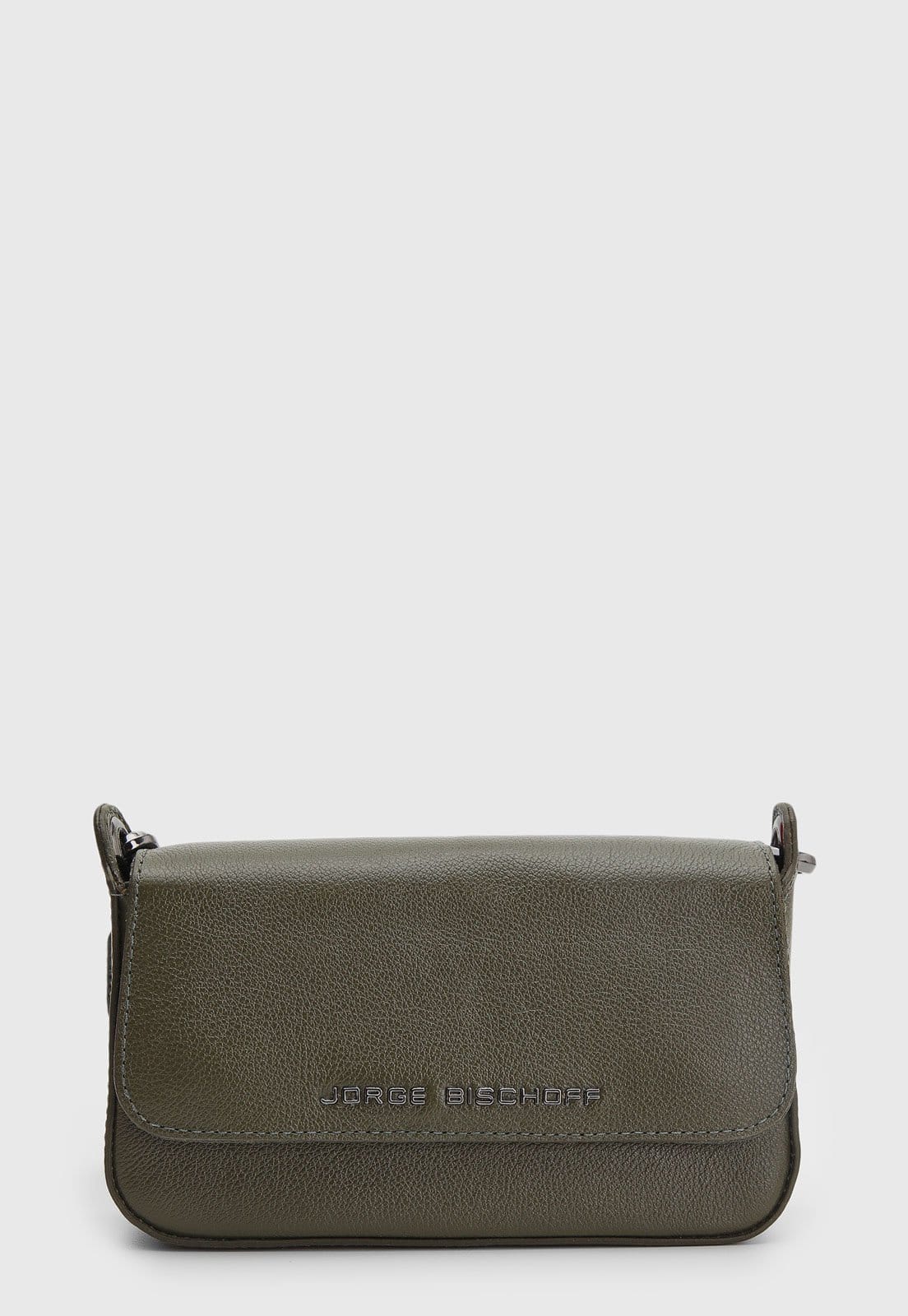 Vista principal Bolsa Média Feminina Jorge Bischoff Alça Larga Oliva Jorge Bischoff verde