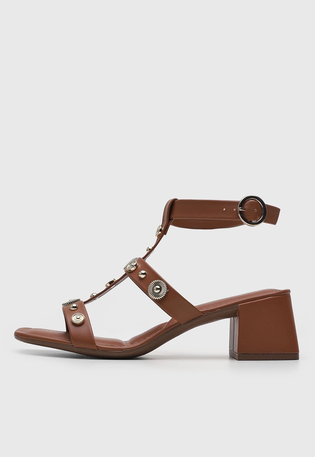 Sandália Feminina VIA UNO Salto Grosso Baixa