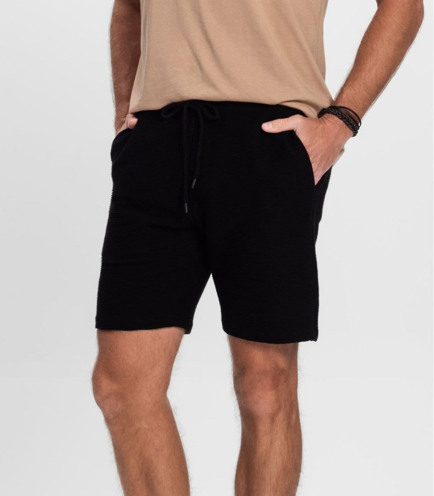 Vista 2 Bermuda Masculino de Moletinho Gorgurinho Diametro Diametro preto