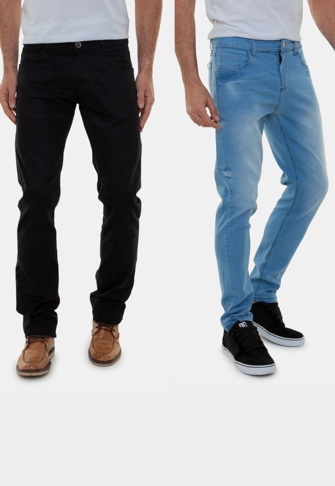 Kit Calças Jeans Masculina Clara e Calça Jeans Escura Versatti Colômbia