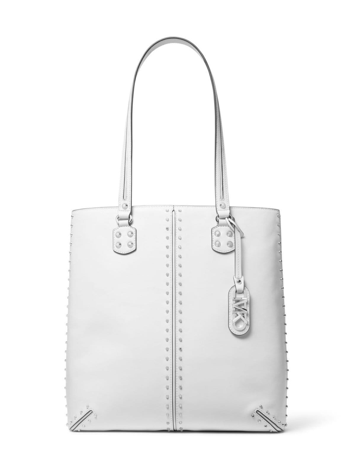 Vista principal Bolsa Tote Astor Grande De Couro 30S4satt3l085 Michael Kors branco