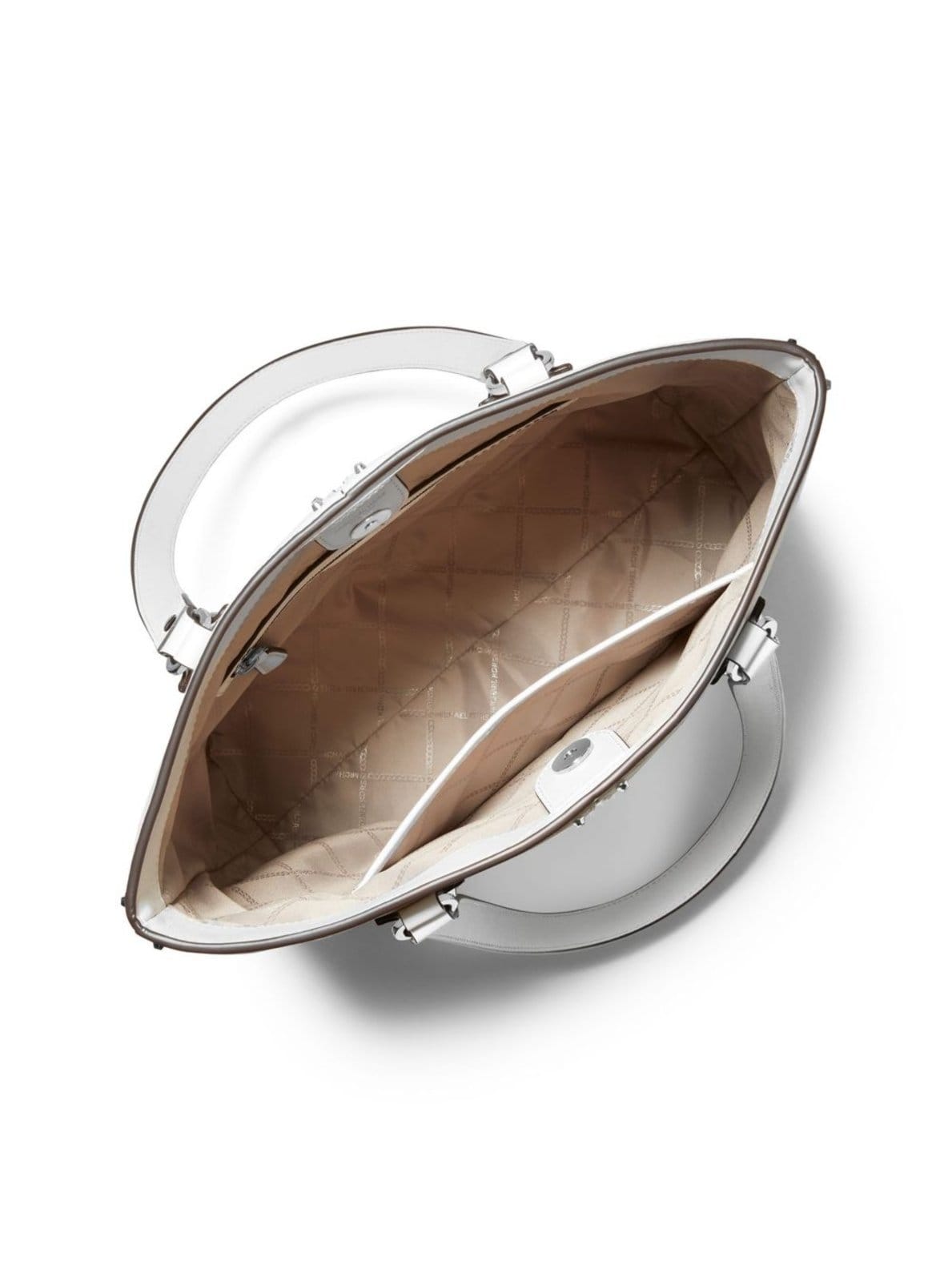 Vista 2 Bolsa Tote Astor Grande De Couro 30S4satt3l085 Michael Kors branco