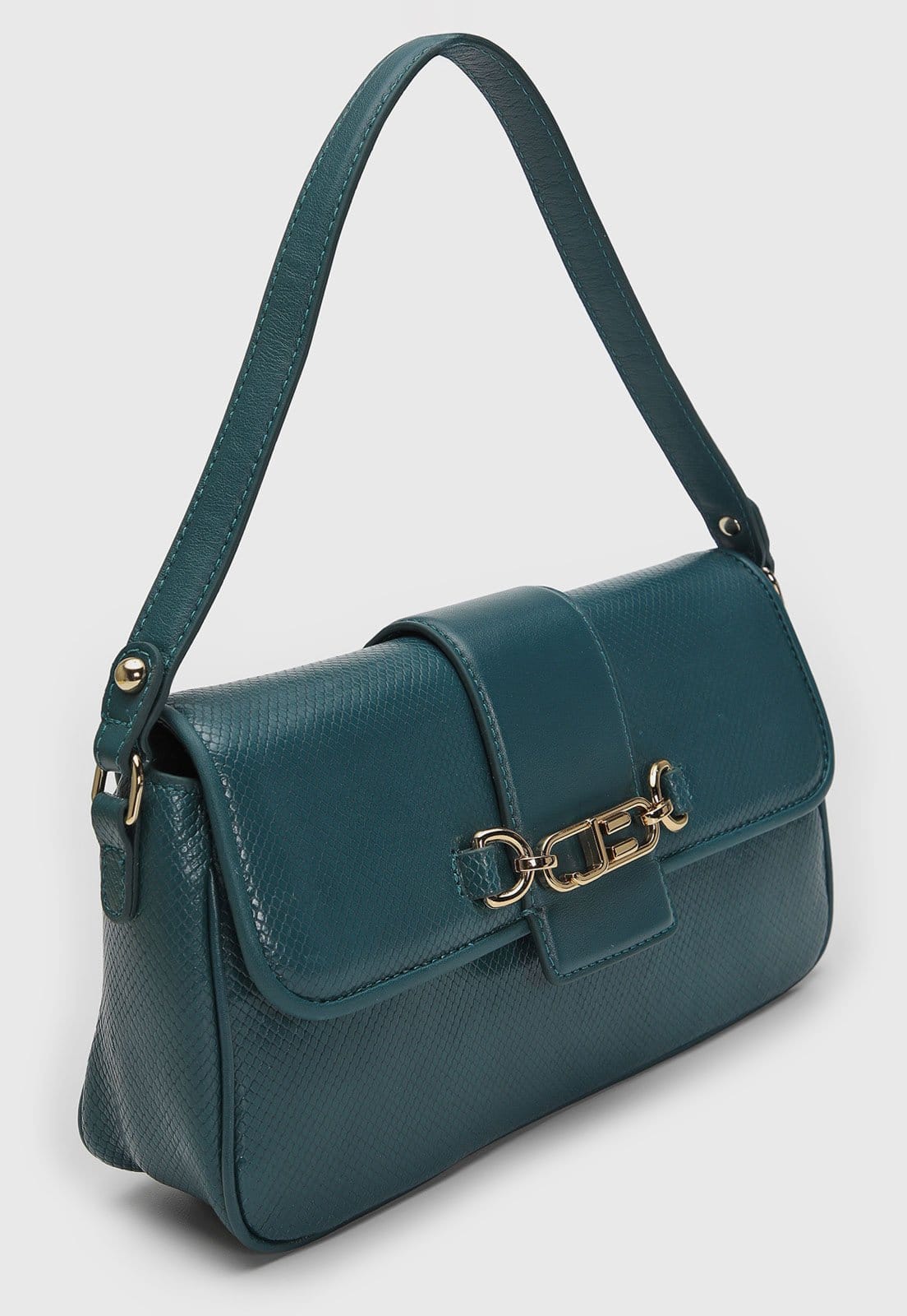 Vista 2 Bolsa Pequena Feminina Jorge Bischoff Texturizada Jorge Bischoff verde