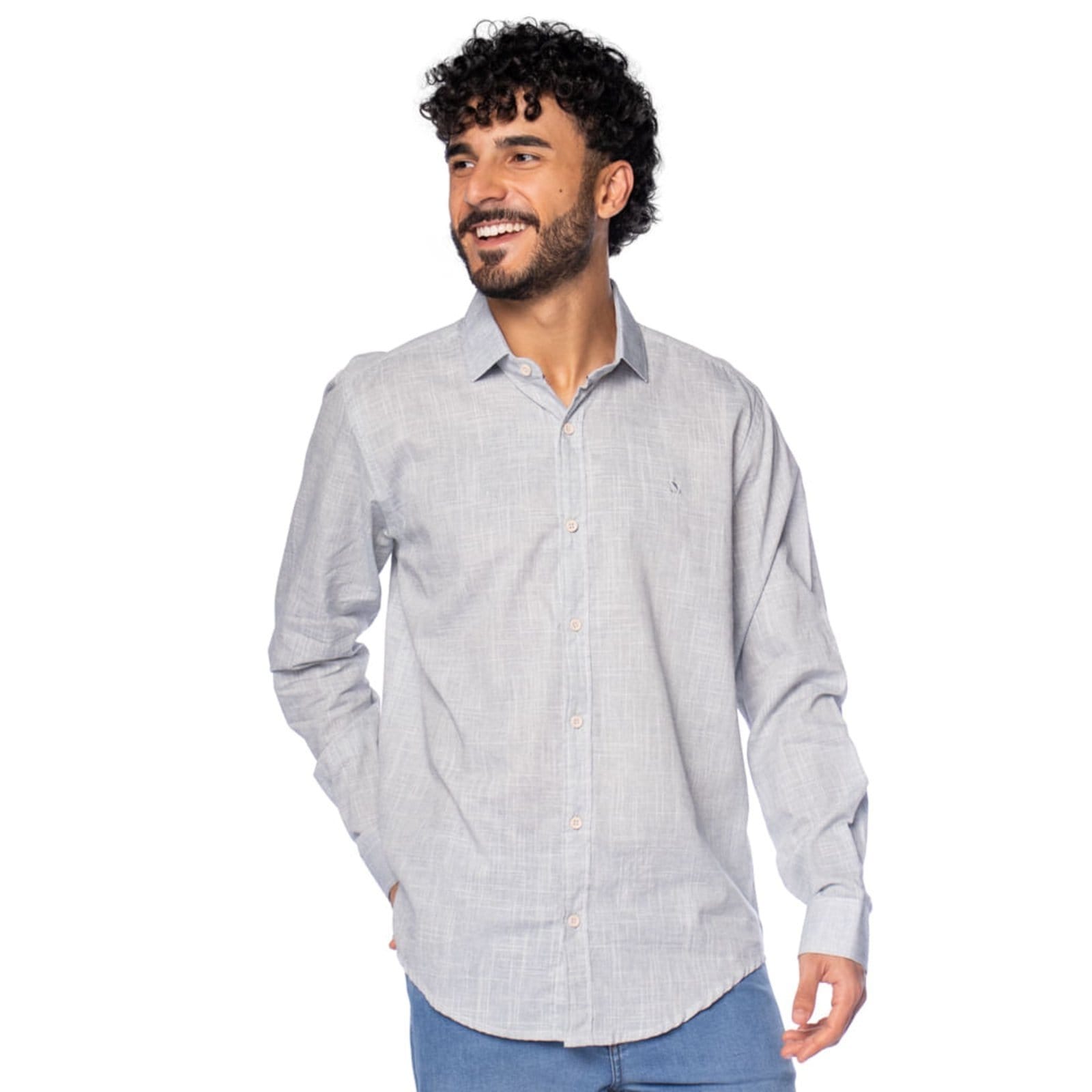 Camisa Masculina Amil Comfort em Algodão