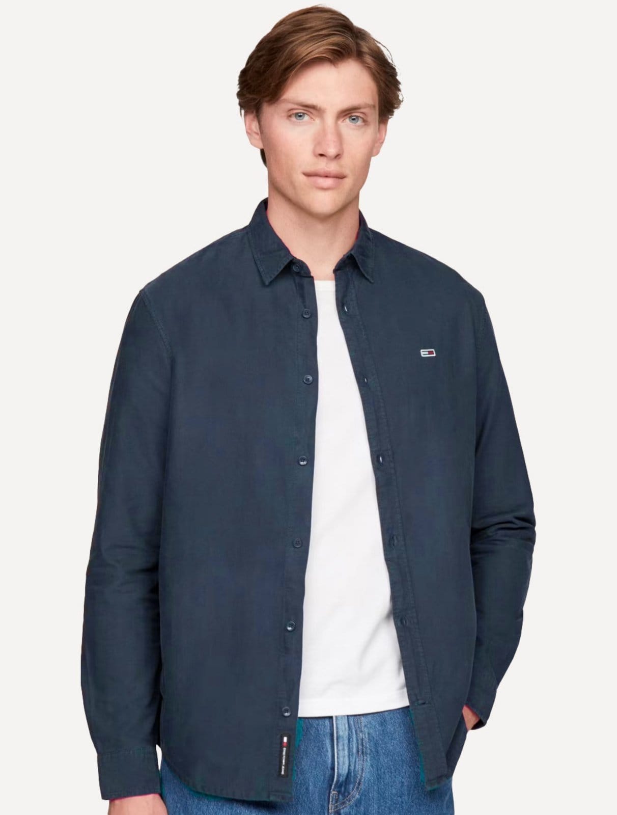Camisa Tommy Jeans Masculina Regular Washed Oxford
