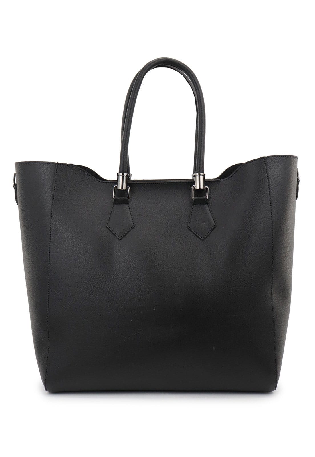 Vista 2 5.Bolsa Feminina Luxo com Carteira e Alças Duplas Espaçosa Retta Oficial preto