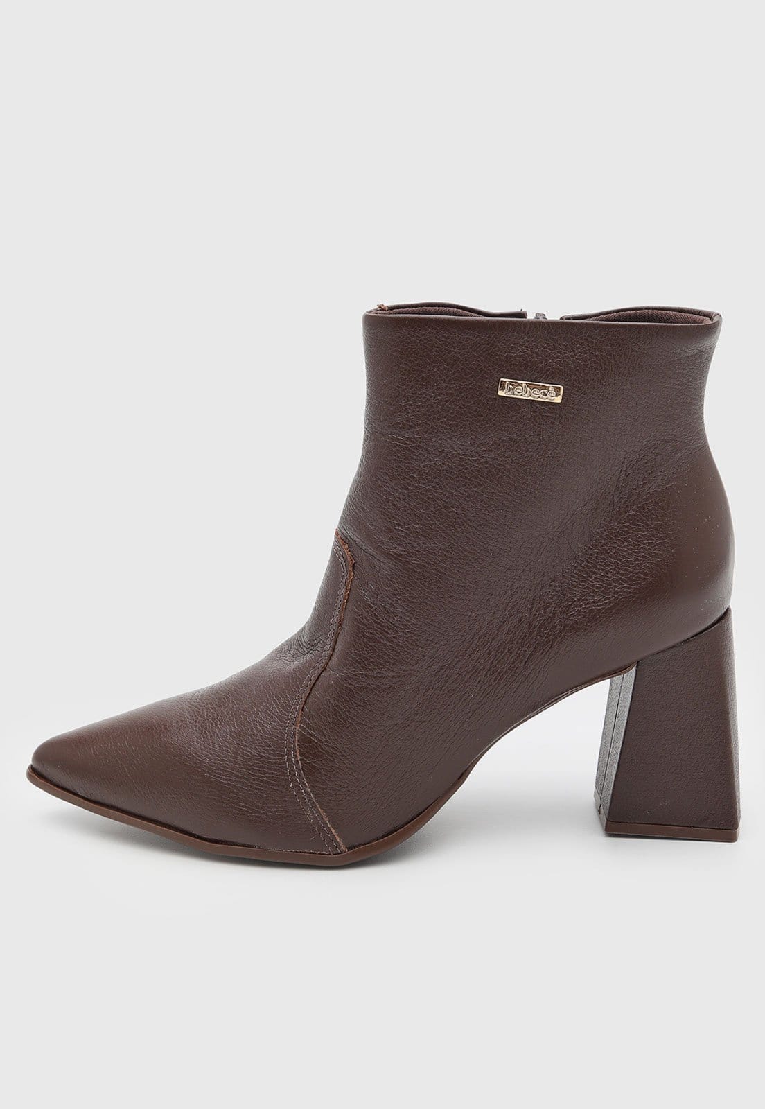 Vista principal Bota Feminina cê Salto Bloco BEBECÊ marrom