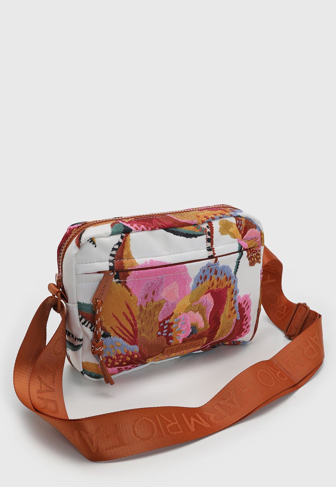 Vista 2 Bolsa Feminina FARM Estampa Ziriguidum Floral Branca FARM branco