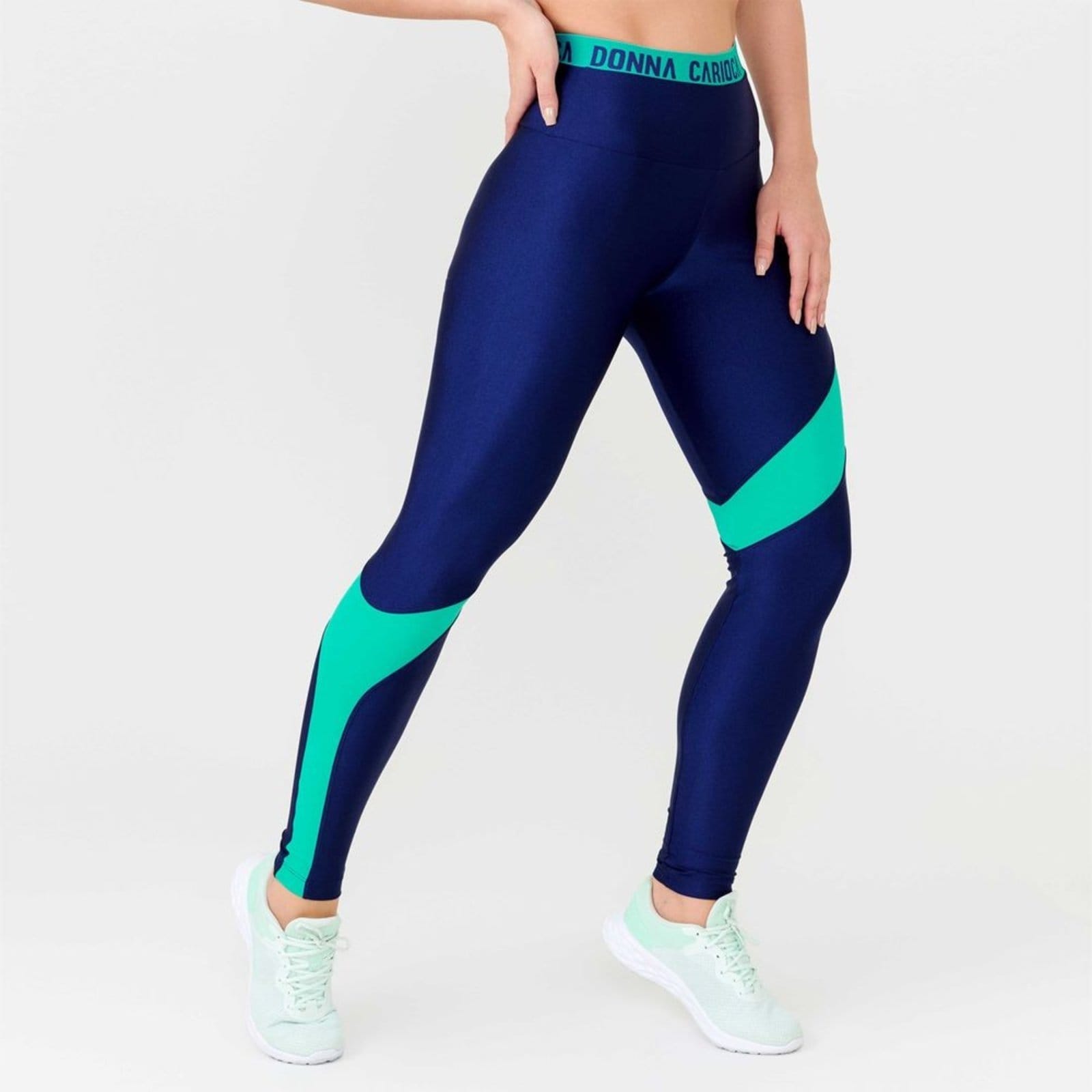 Vista principal Legging Impact Astral Platinado Donna Carioca azul