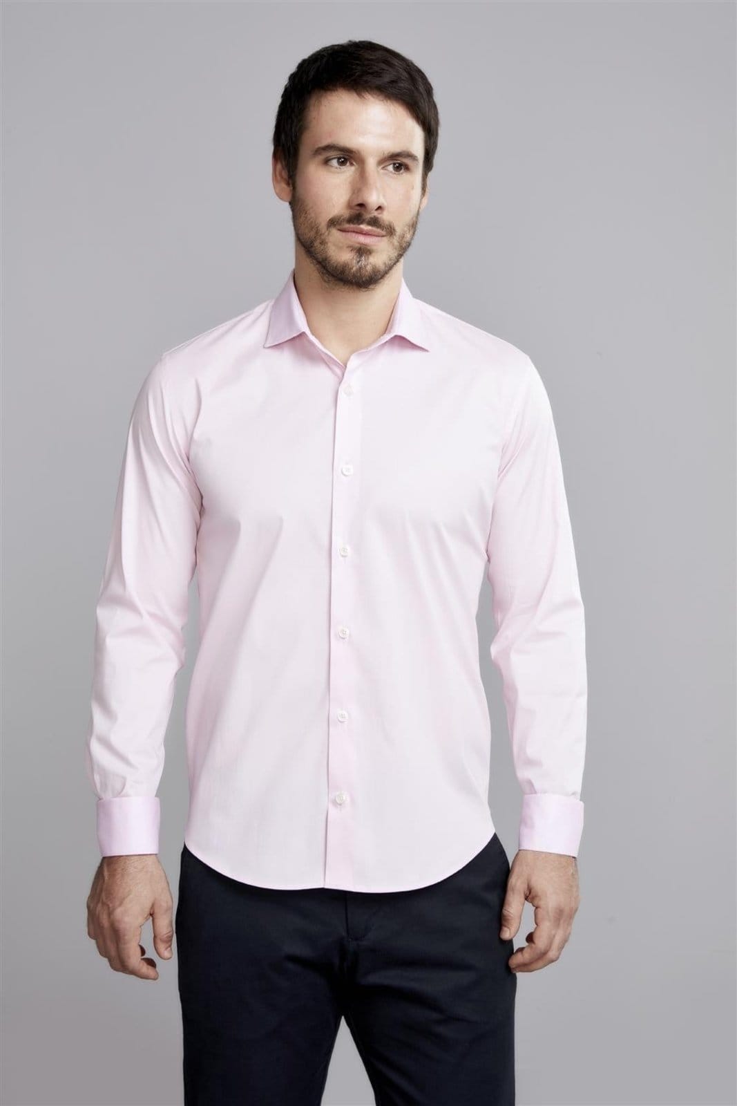 HIGHSTIL Camisa Lisa Comfort Claro