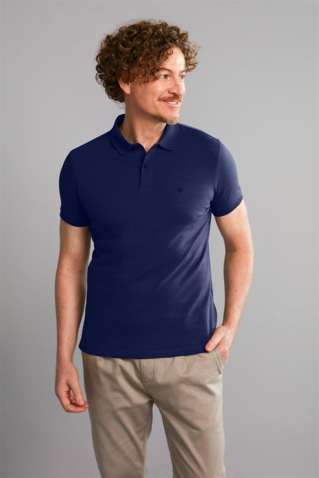 HIGHSTIL Polo Manga Curta Premium Malha Slim Fit Noturno