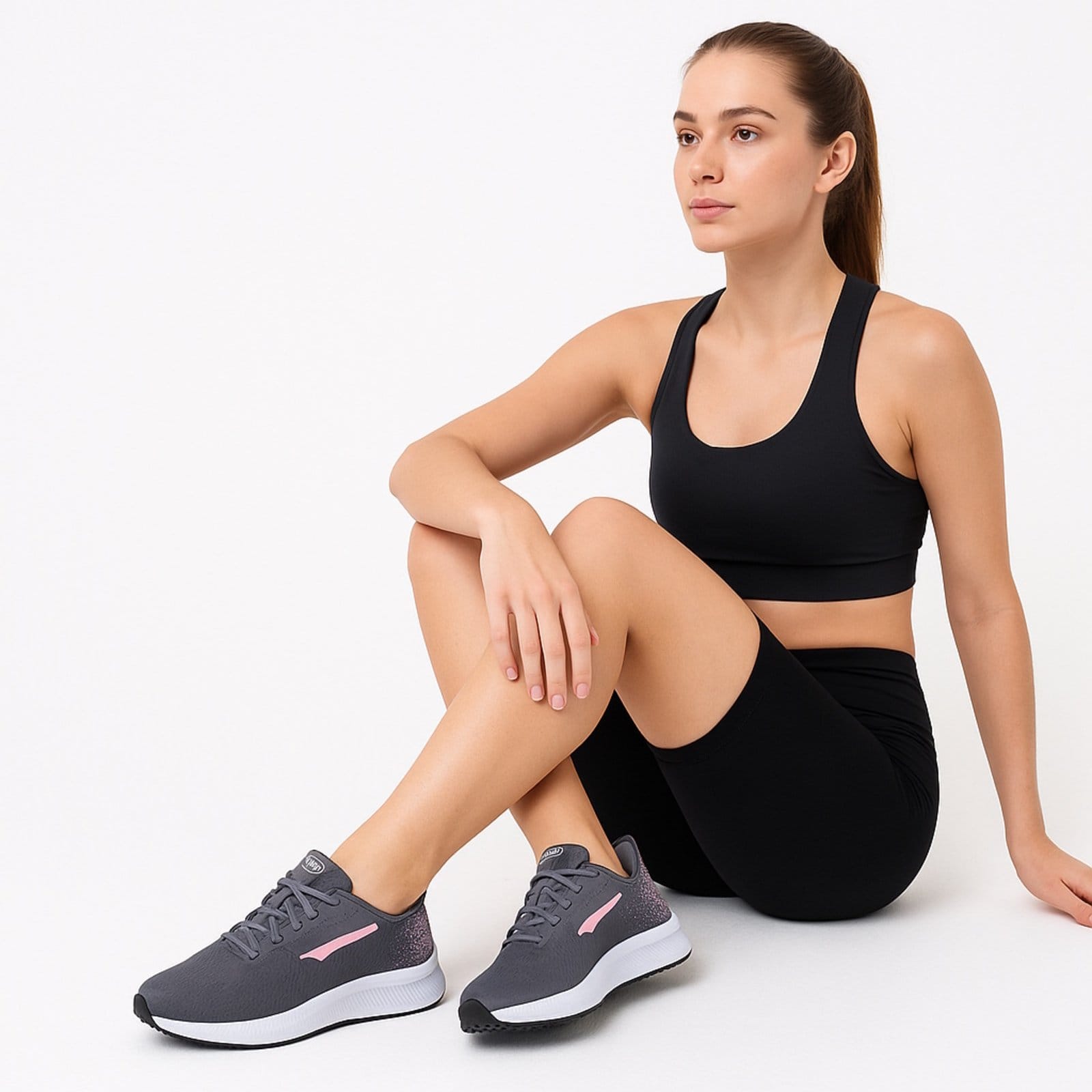 Vista 2 Tenis Caminhada Feminino Academia Esportivo + Relógio Yes Basic grafite