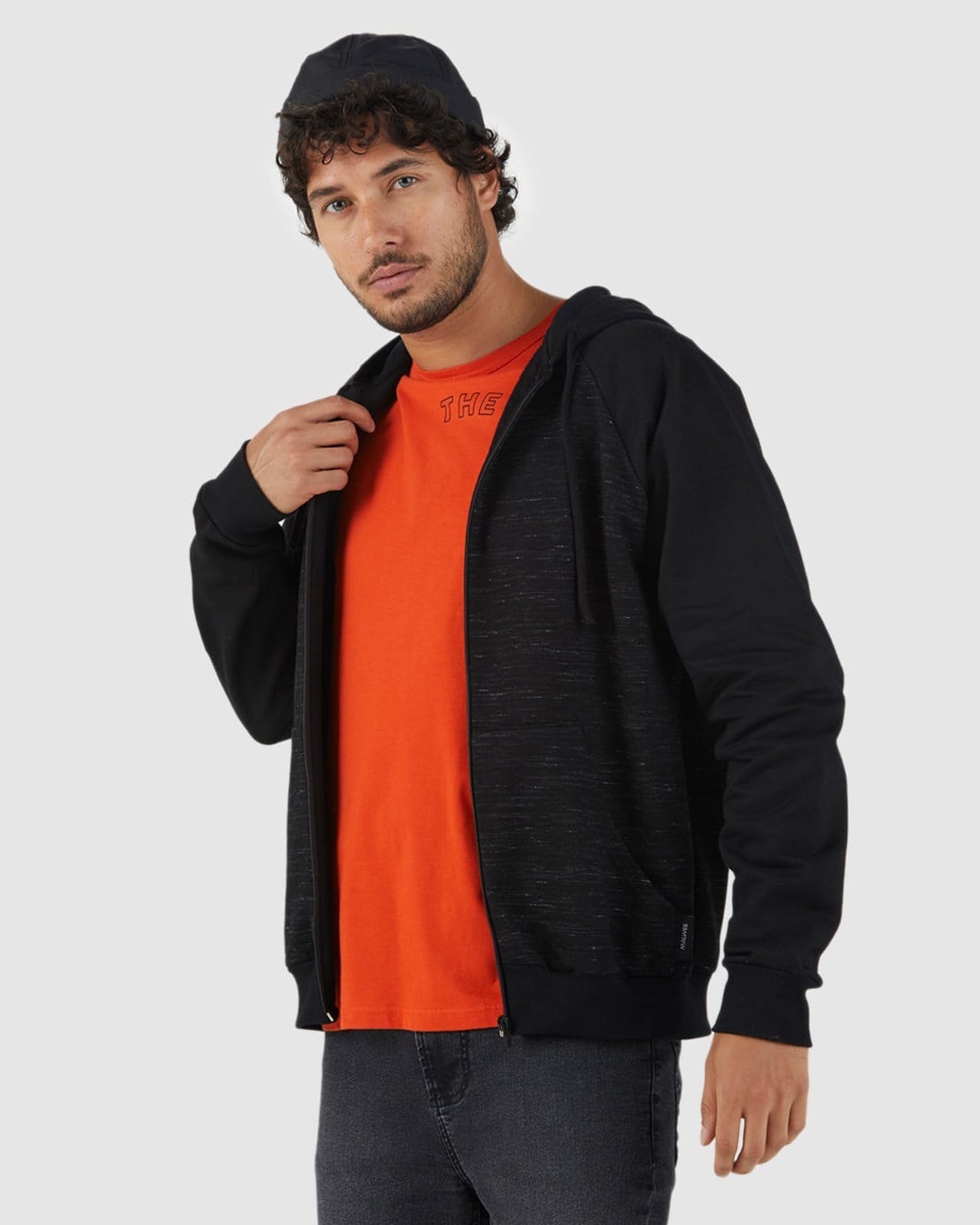 Jaqueta Masculina Manga Raglan Em Moletom Rajado