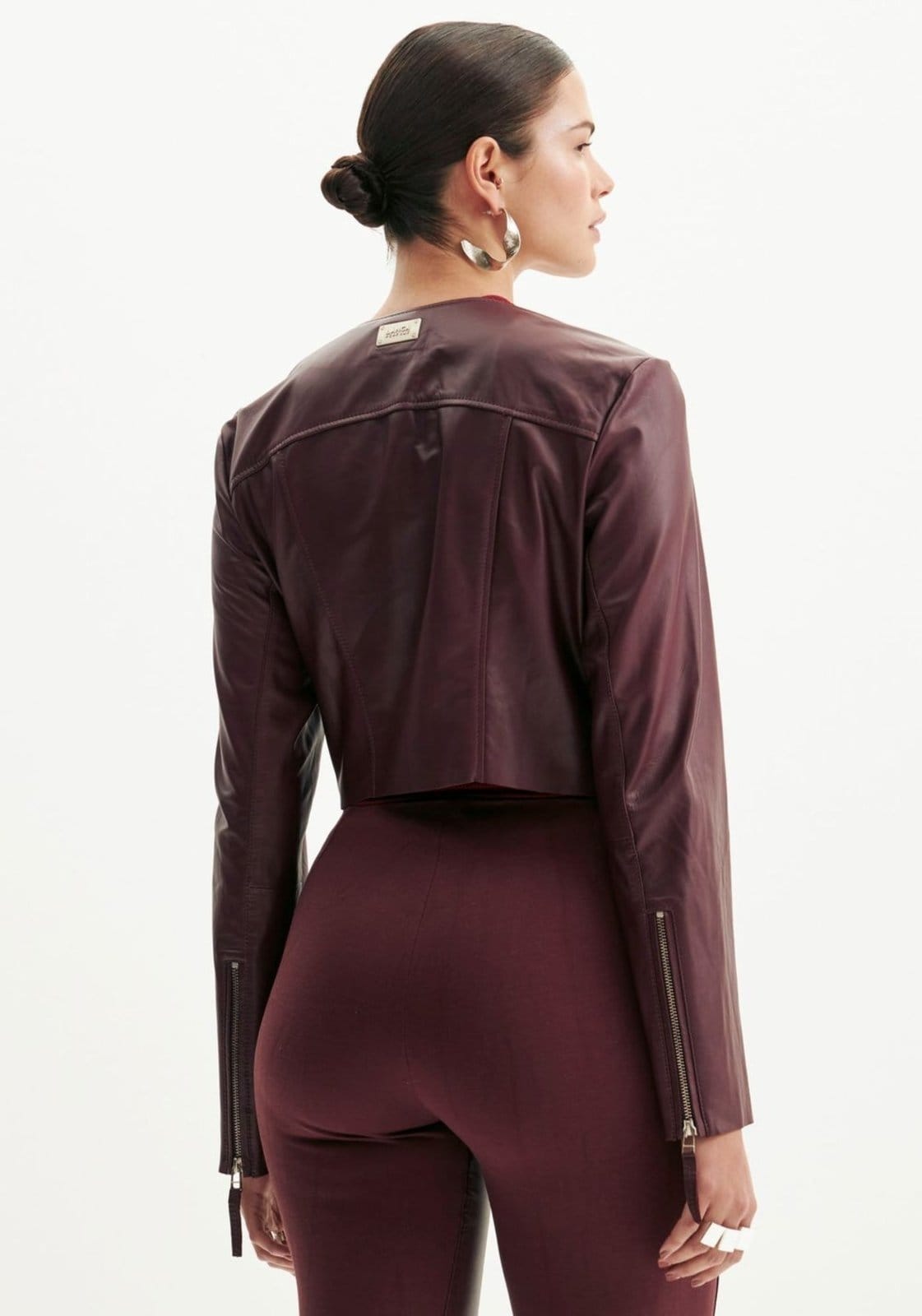 Vista 2 Jaqueta De Couro Biker Lança Perfume roxo