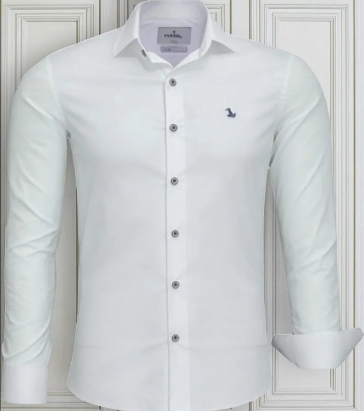 Camisa Social Amil Slim Astro Algodão Com Elastano Macia Manga Longa Luxo