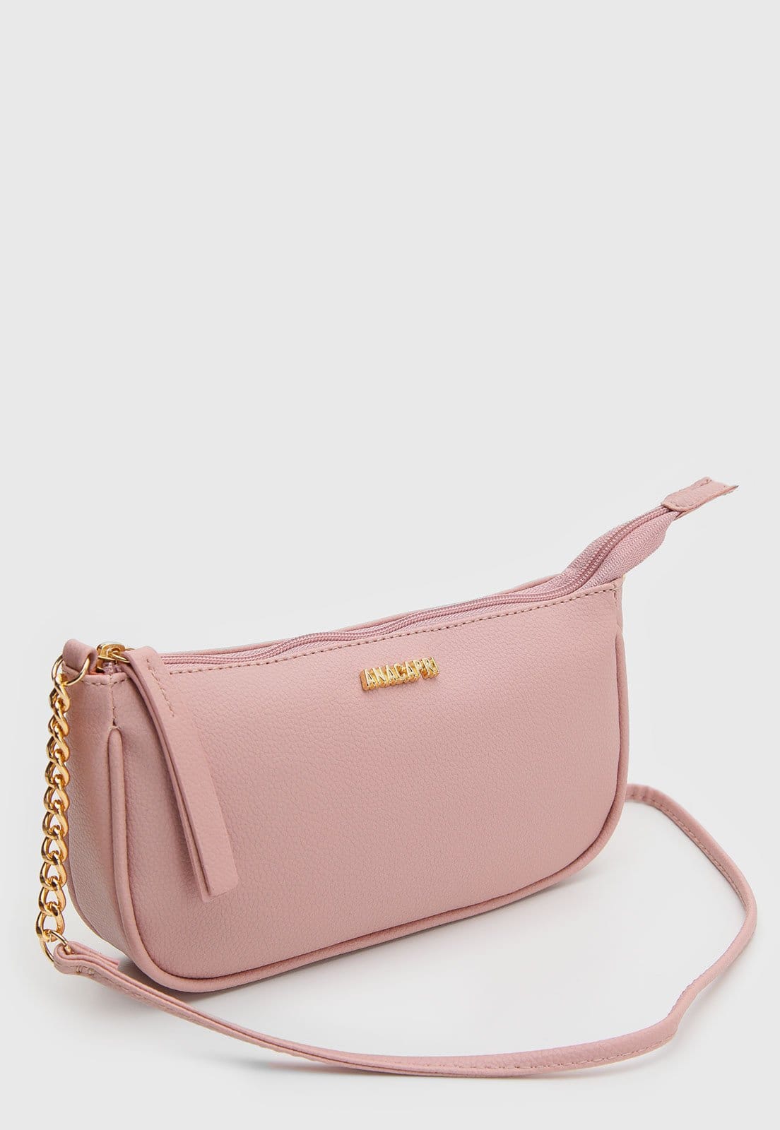 Vista 2 Bolsa Feminina Anacapri Alça Corrente Anacapri rosa