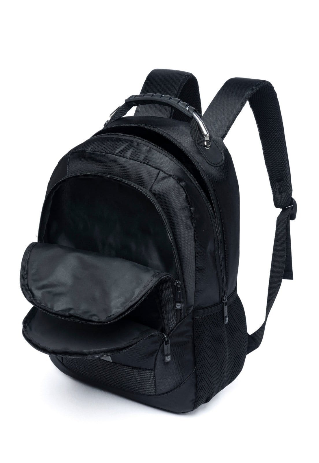 Vista 2 Mochila Trabalho Nytron Executiva Masculina Espaçosa Resistente Nytron preto
