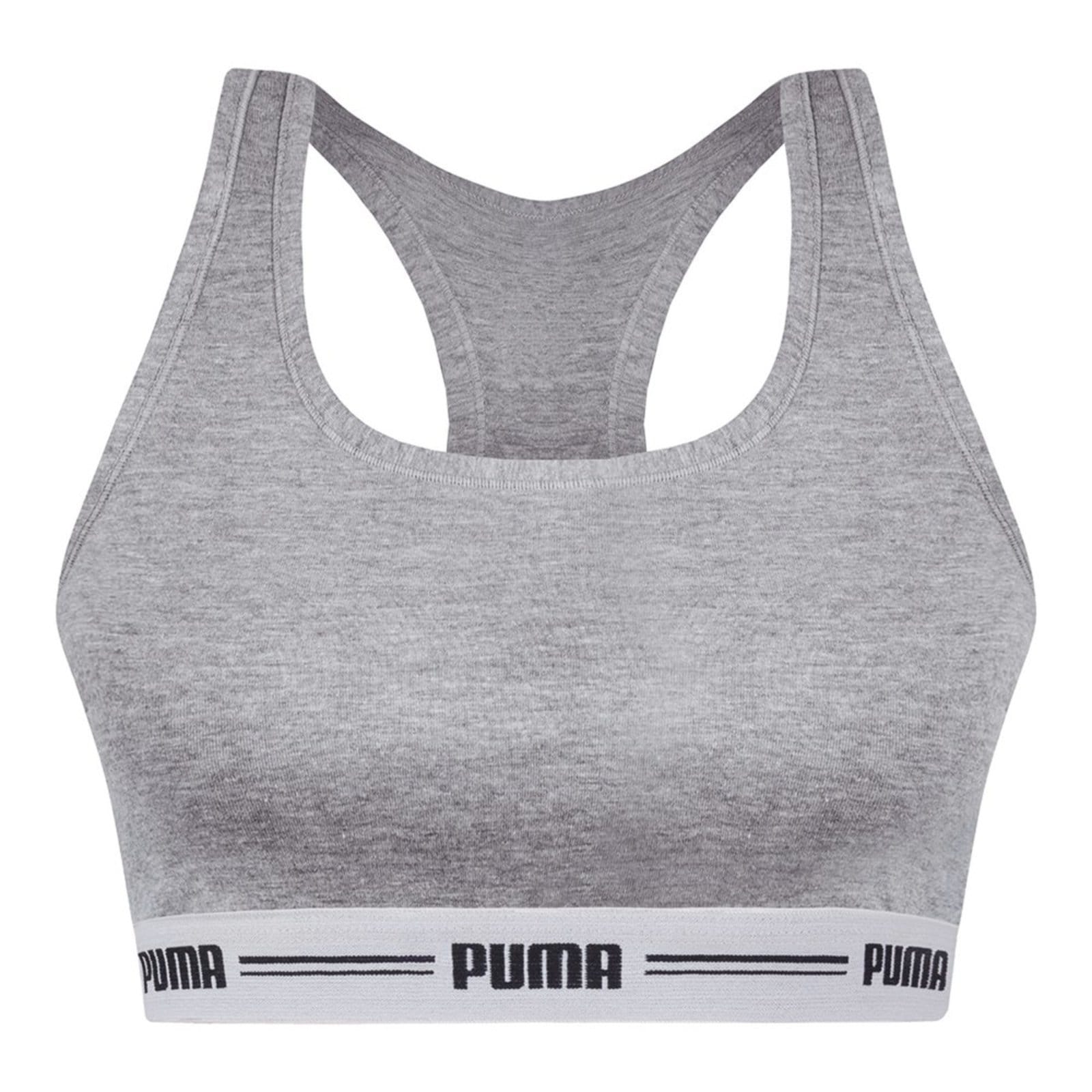 Vista principal Top Nadador Puma Cotton Feminino Puma cinza