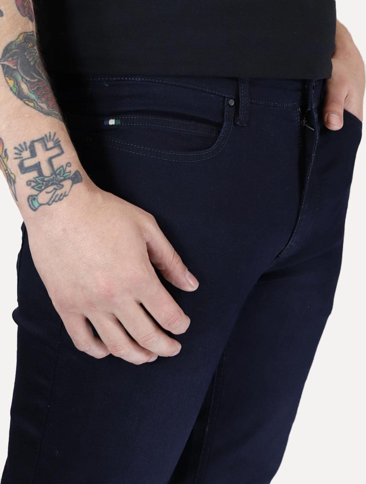 Vista 2 Calça Reserva Jeans Masculina Slim Yan Denim Escura Reserva jeans denim