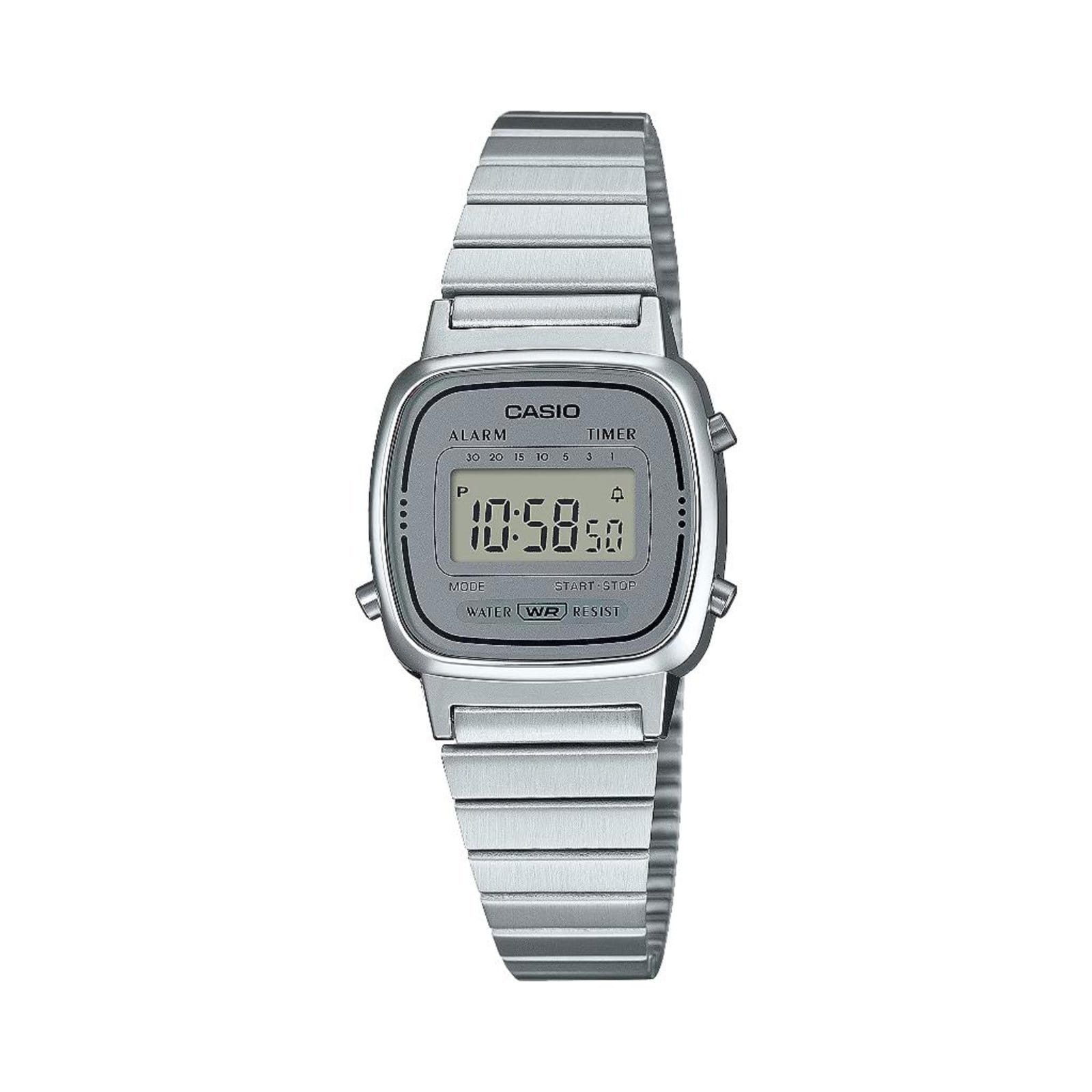 Vista principal Relógio Casio Vintage LA670WA-7DF Prata Casio incolor