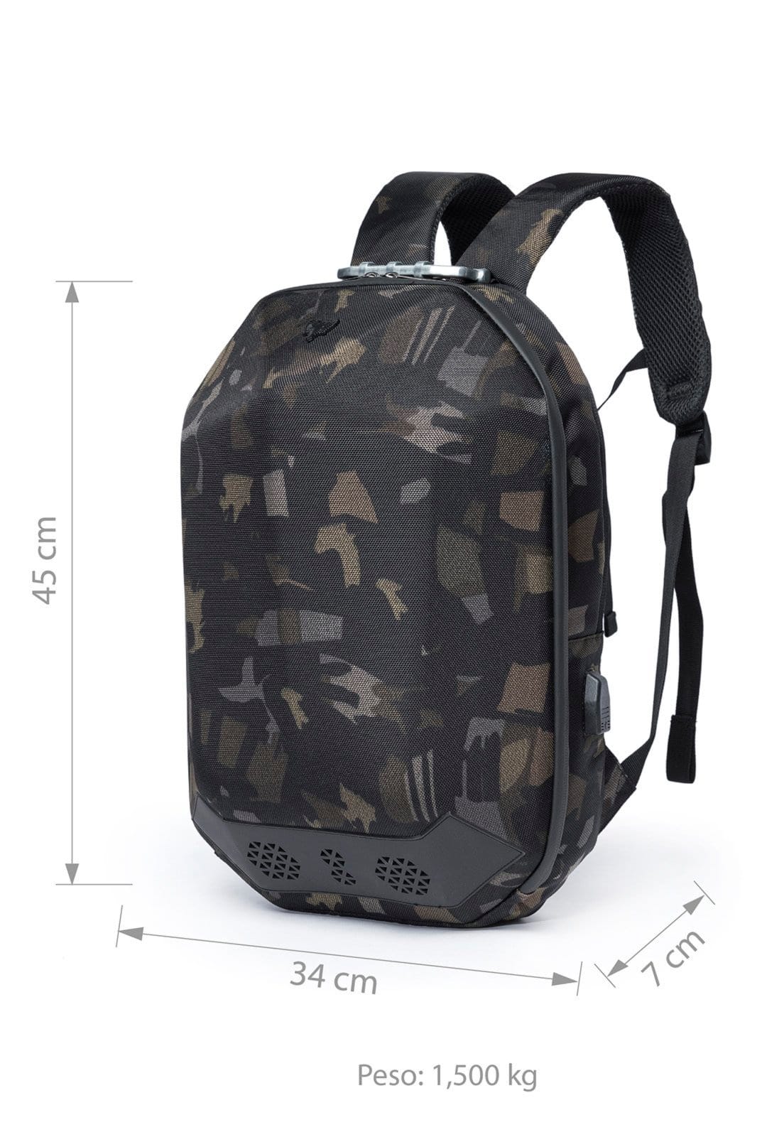 Vista 2 Mochila Bolsa Cavalera Masculina Original Moderna Reforçada Casual Cavalera verde