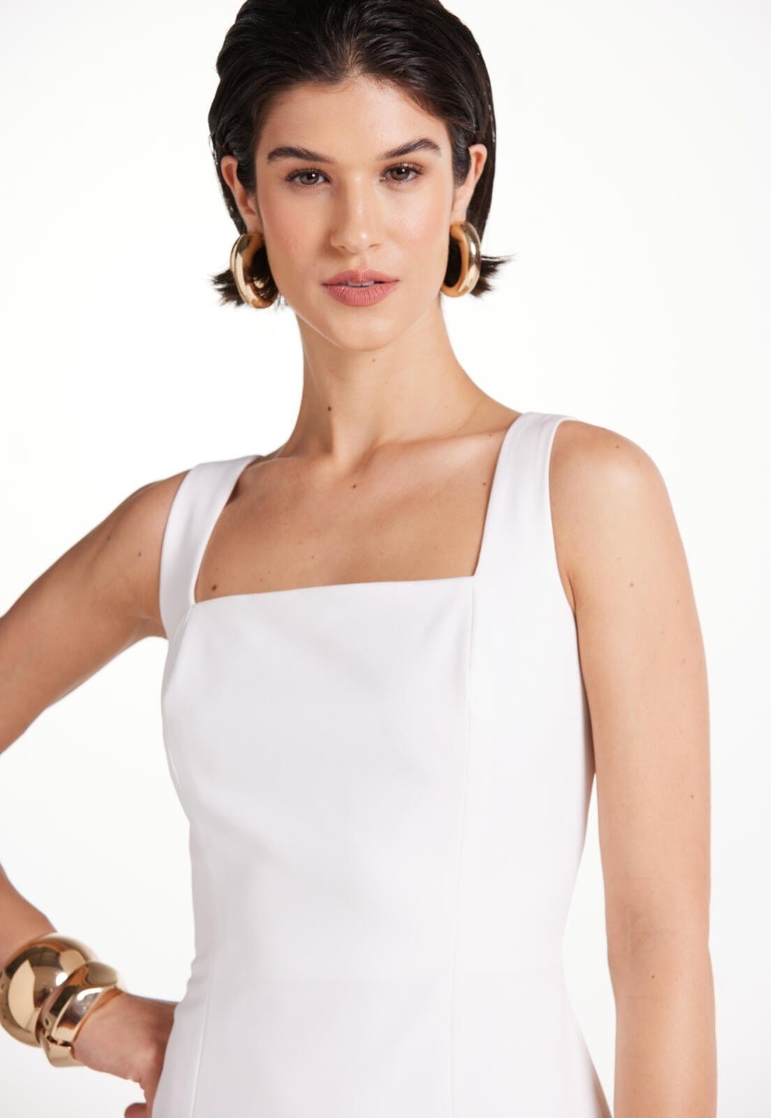 Vista 2 Vestido Curto Alfaiataria Traymon - Off White Traymon off-white white