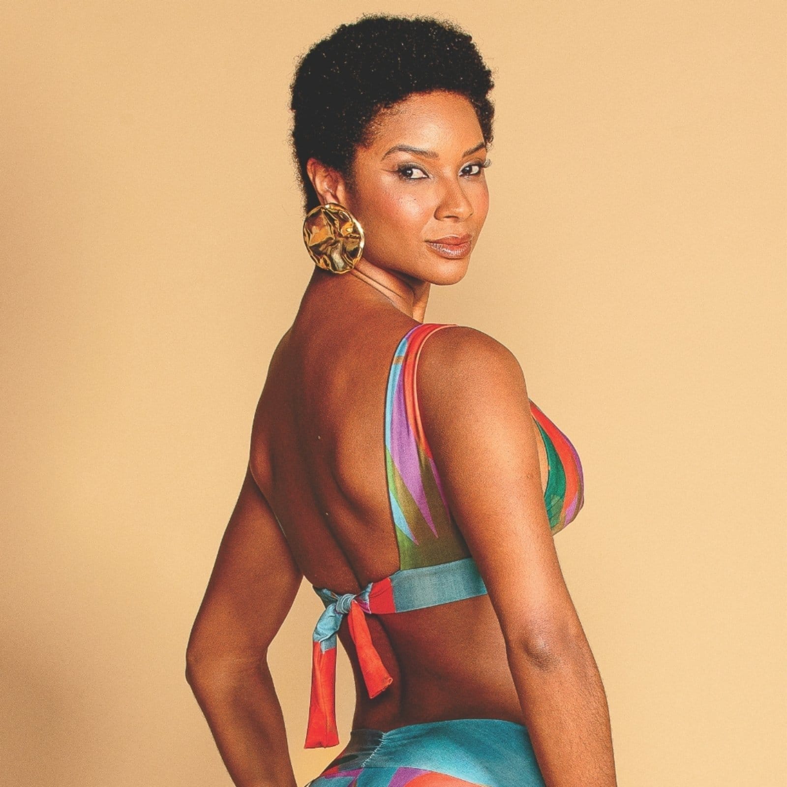 Vista 2 Top Triângulo Jardim Urbano BQ1211SU De Chelles estampado