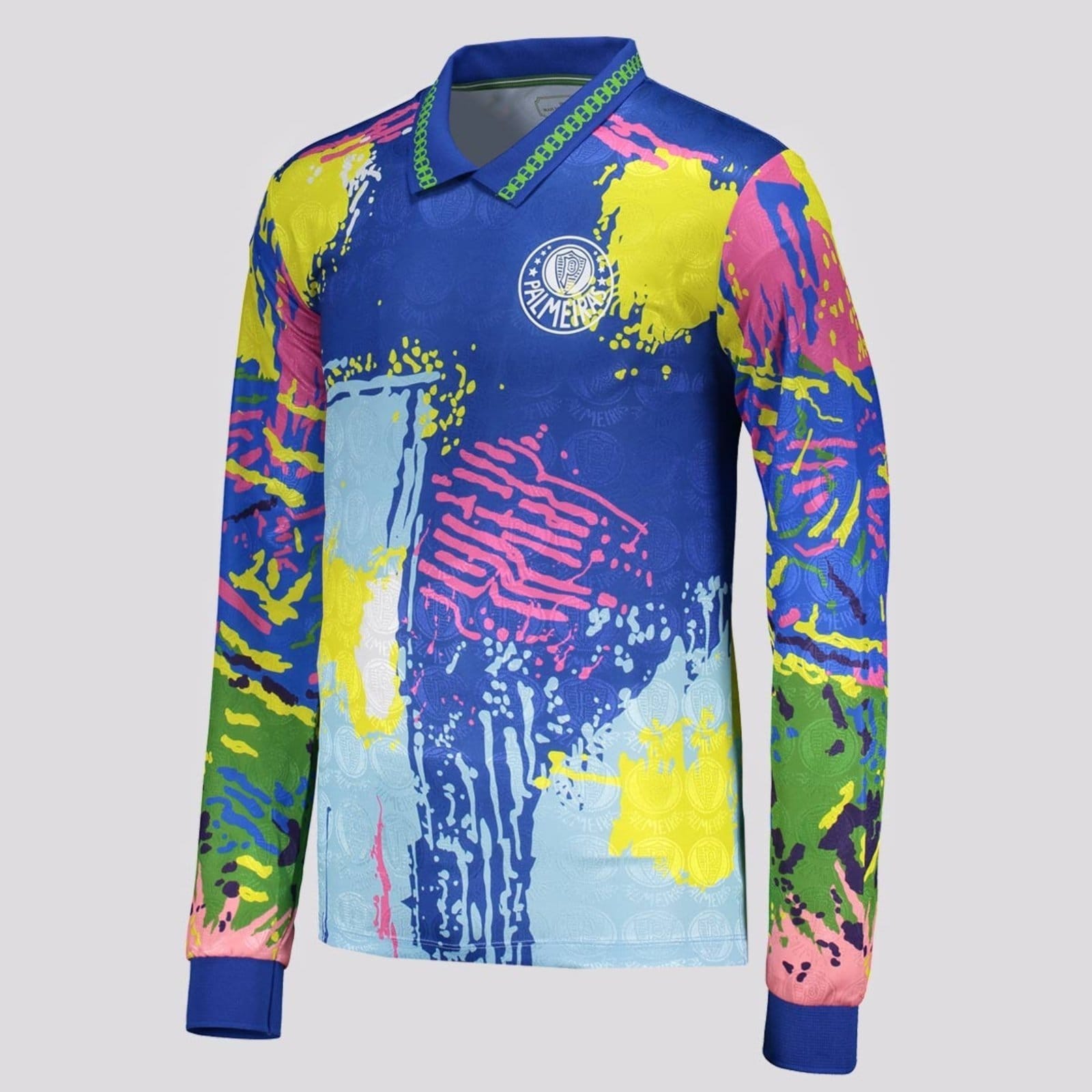 Vista 2 Camisa Palmeiras Goleiro Retrô 1993 Betel azul