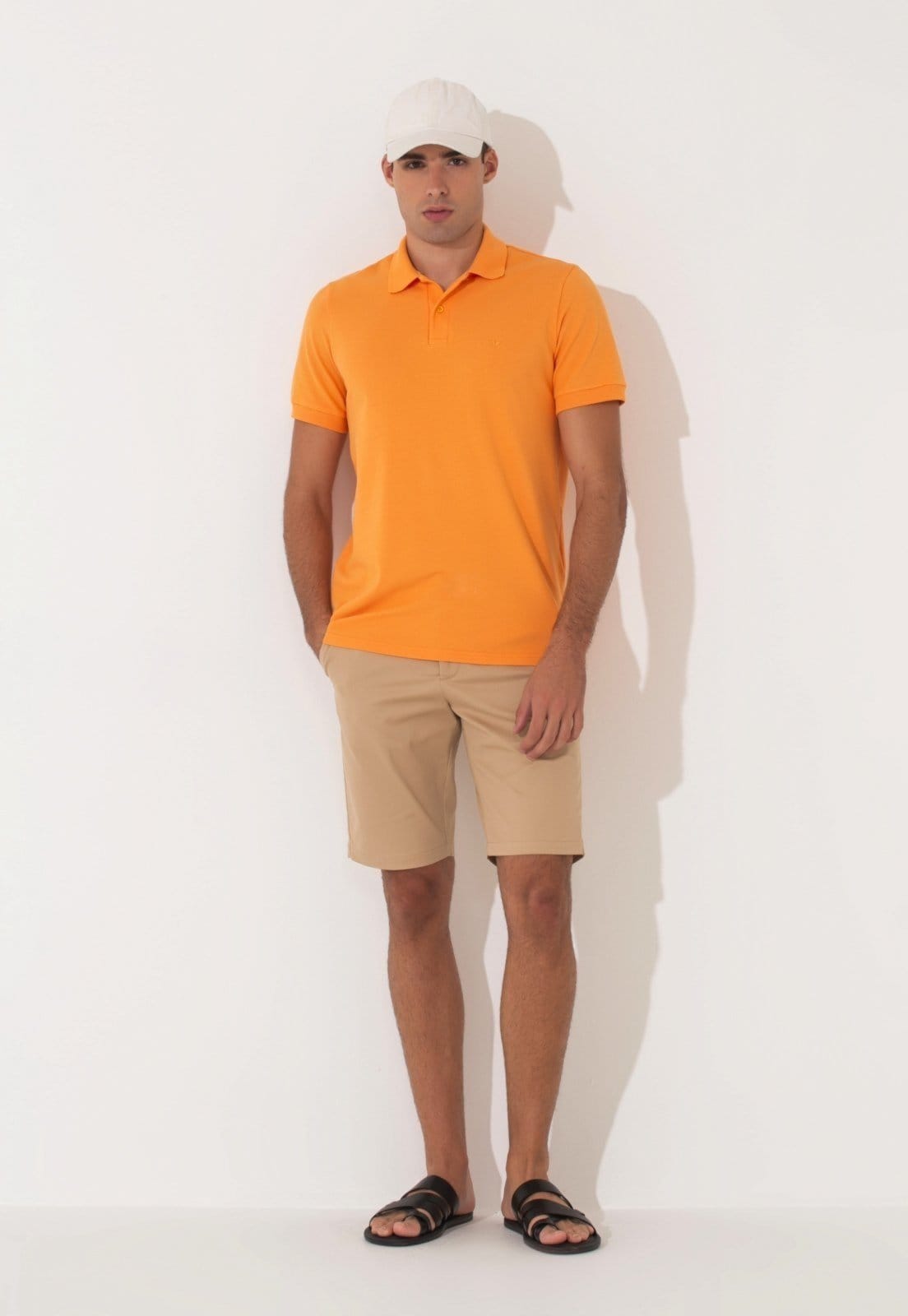 Polo Traymon Piquet Slim Com Elastano Claro