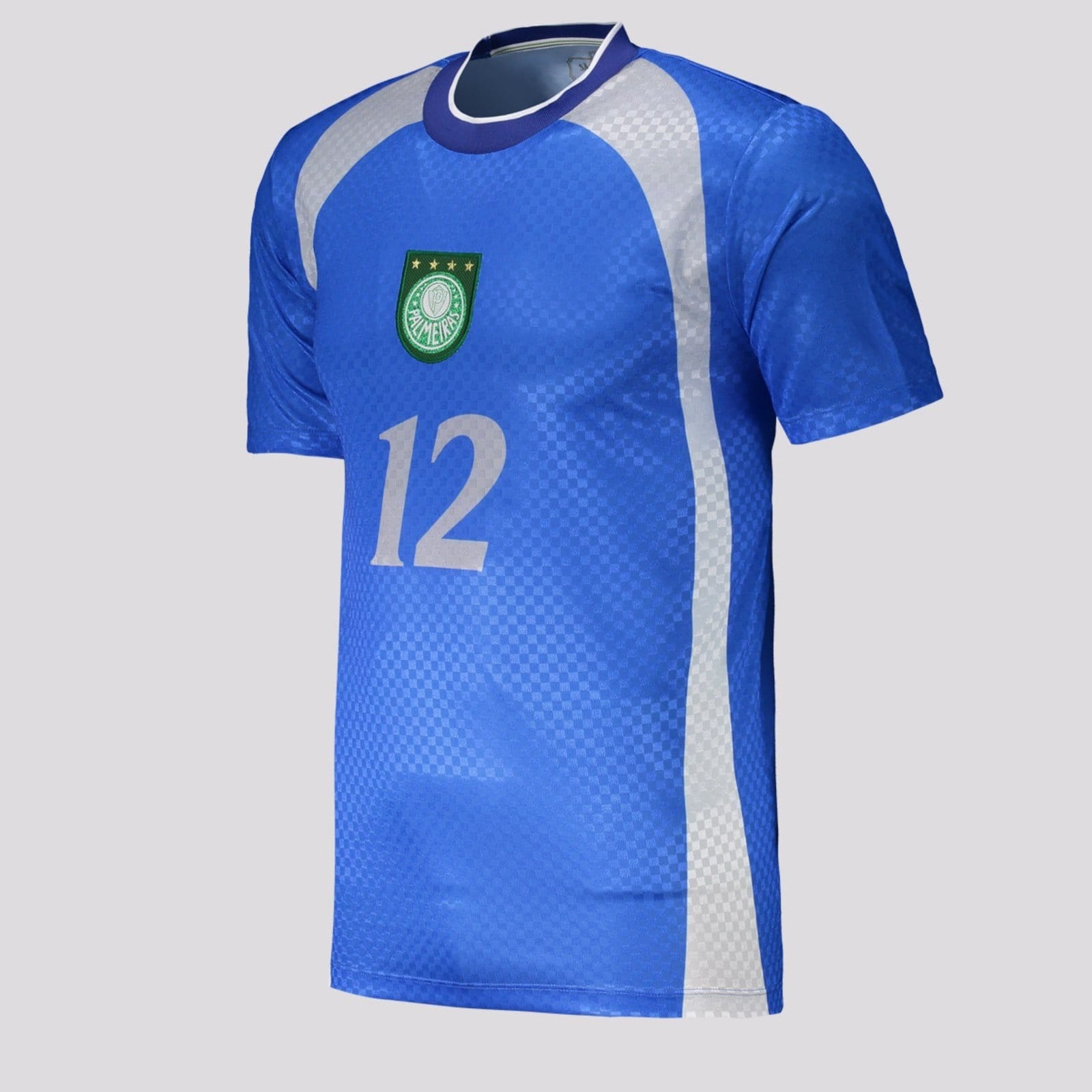 Vista 2 Camisa Palmeiras Goleiro Retrô Libertadores 1999 Betel azul