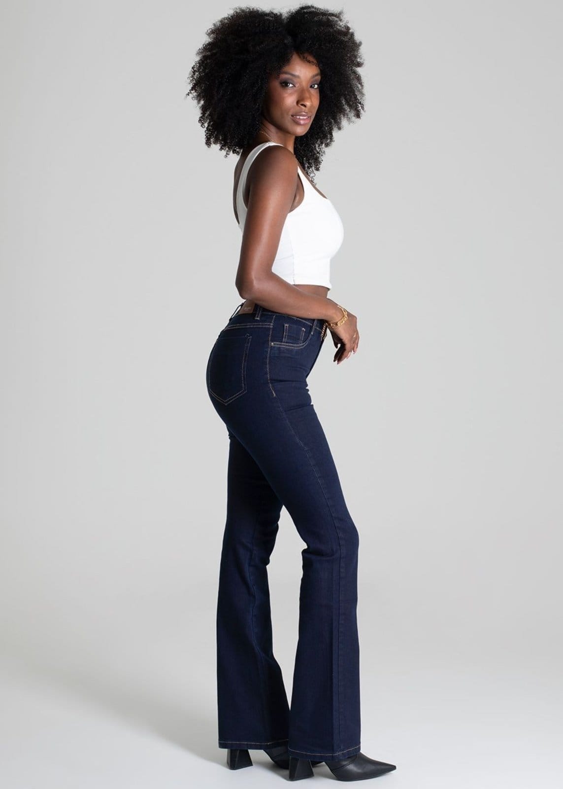 Vista 2 Calça Jeans Sawary Boot Cut - 275530 Sawary azul