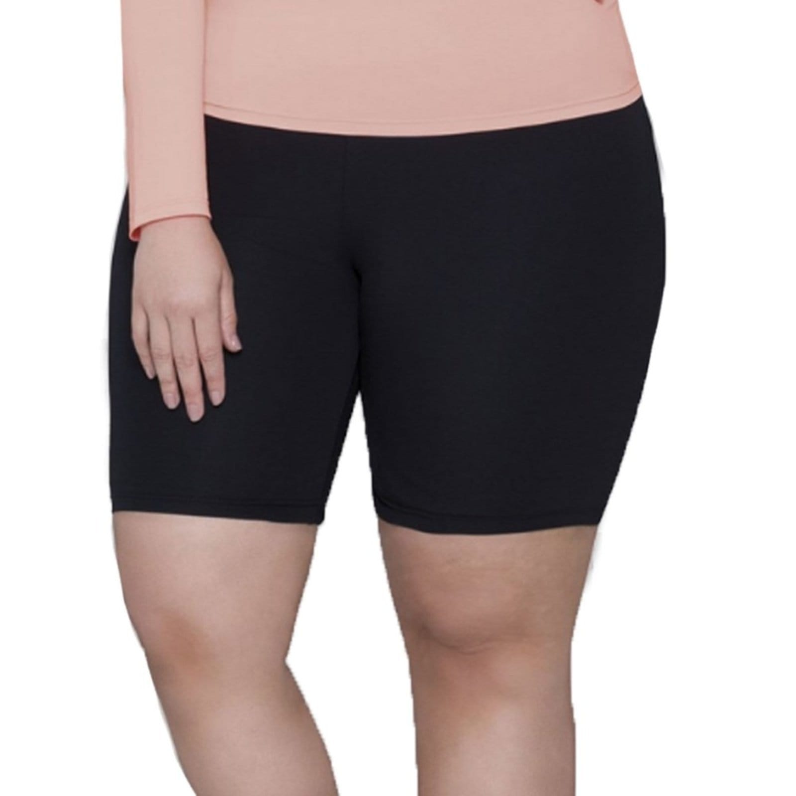 Vista 2 Bermuda Selene Básica Fitness Plus Size Feminina SELENE preto