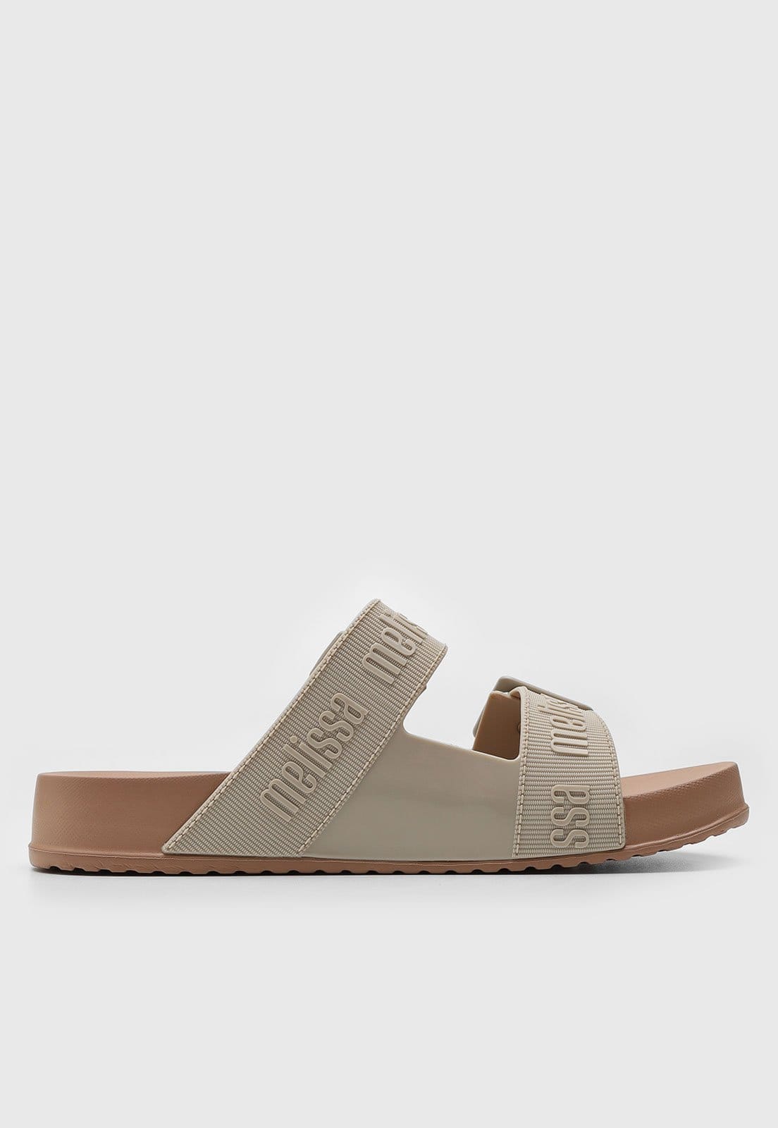 Vista 2 Rasteirinha Slide Melissa Cozy M Lover Melissa bege