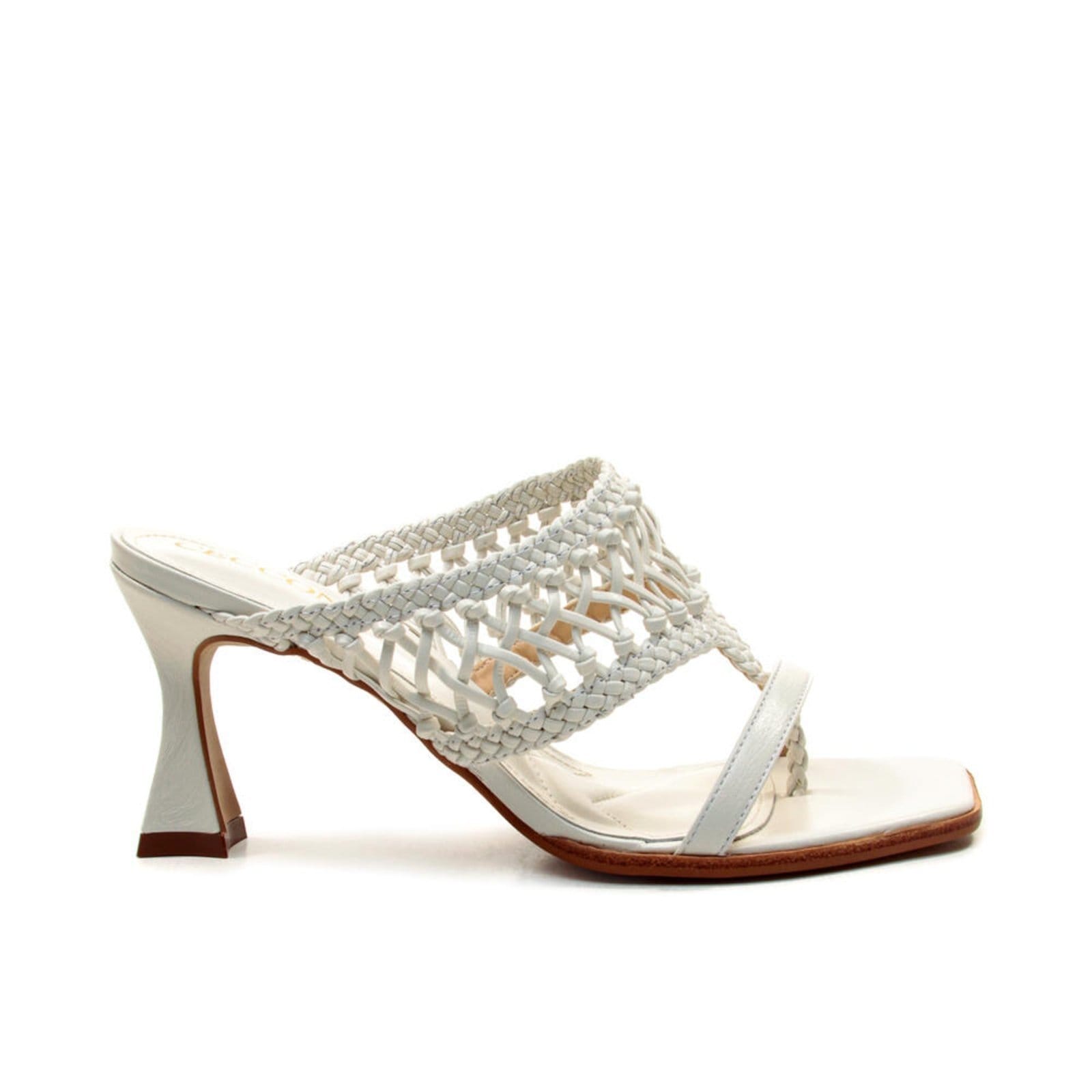 Vista principal Tamanco Couro Salto Médio Cecconello 2719003-3 Cecconello branco