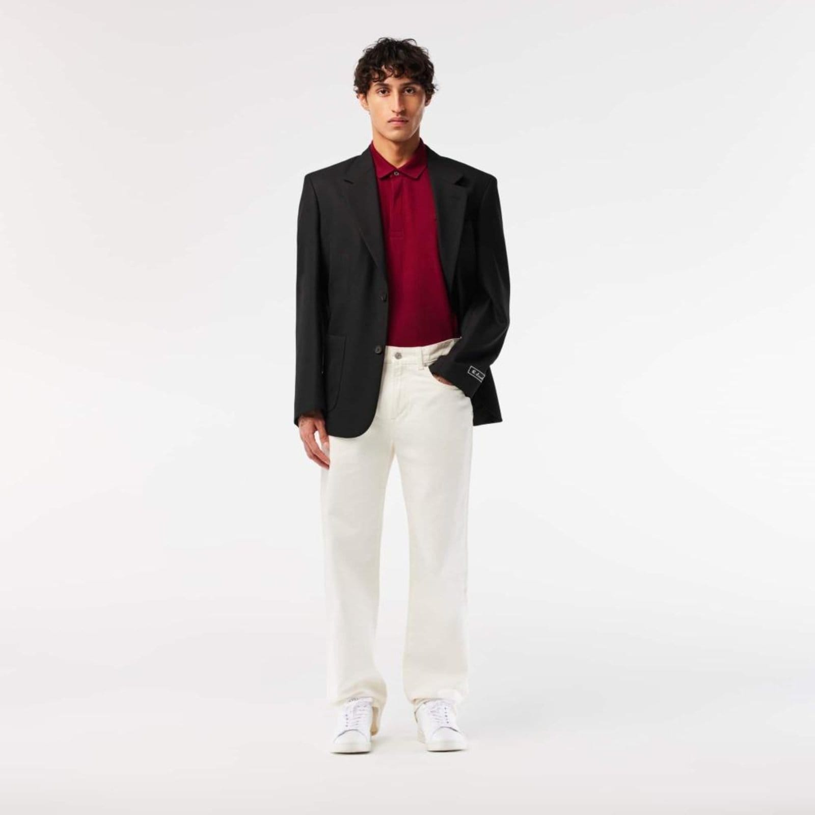 Vista 2 Polo Masculina Paris em Algodão Piqué com Stretch Lacoste vinho