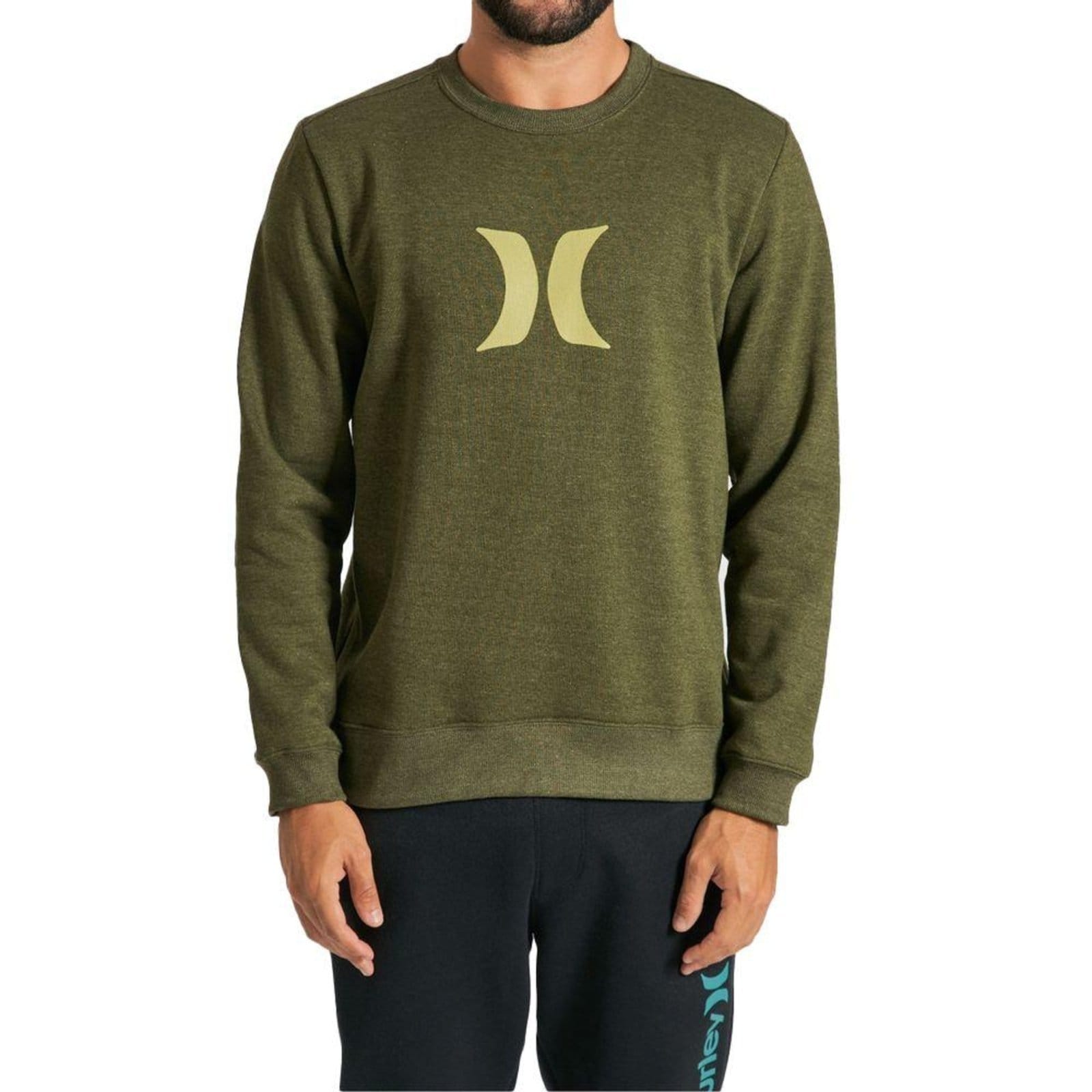 Vista principal Moletom Hurley Careca Icon Masculino Escuro Mescla hurley verde