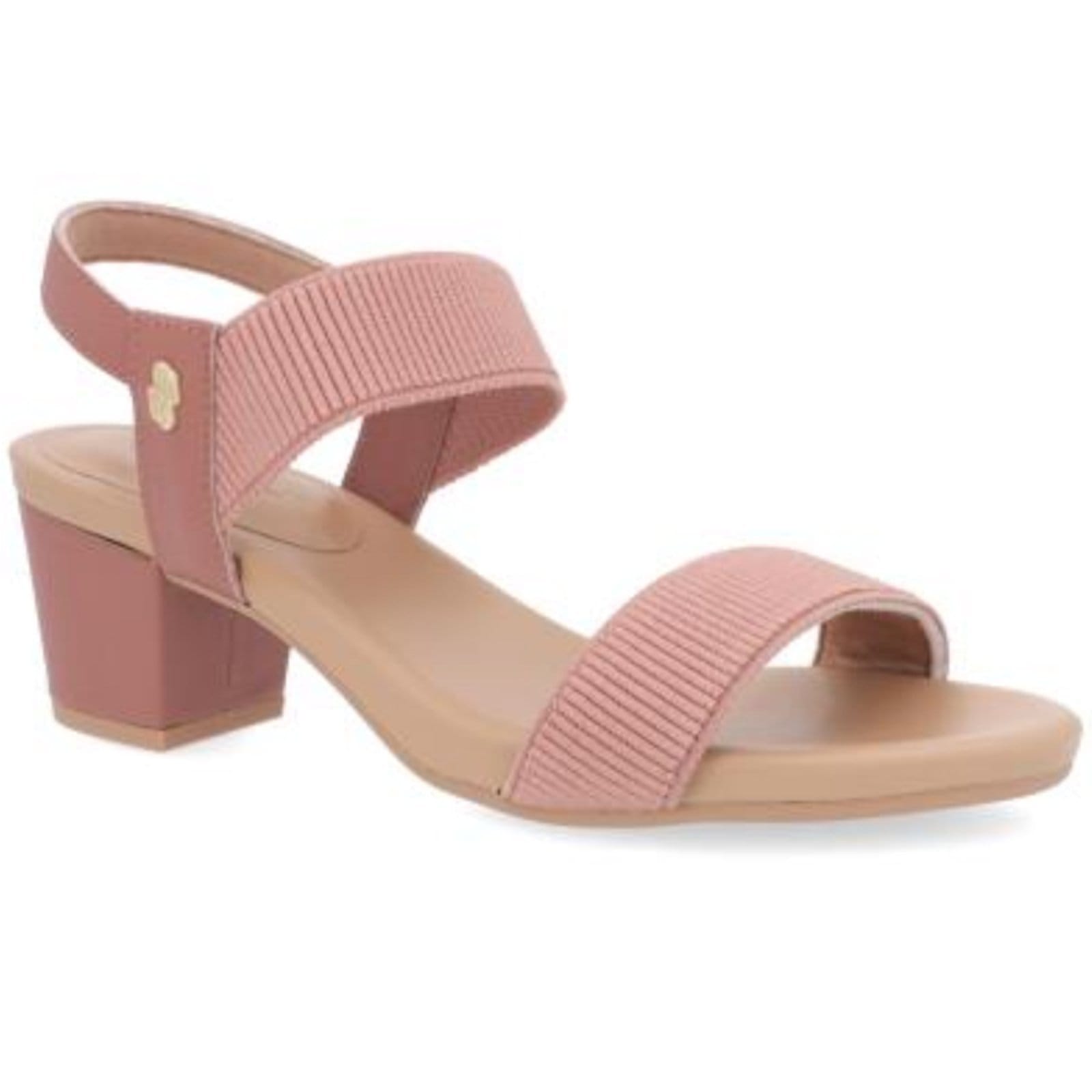 Sandália Salto Bloco Usaflex Elástico Y8204 Conforto Vintage