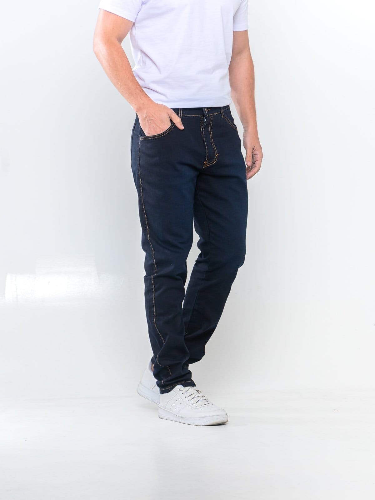 Calça Jeans Masculina KOVALI Slim Escuro - Conforto e Estilo para o Dia a Dia
