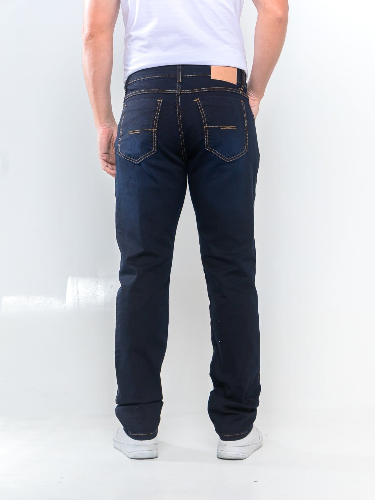 Vista 2 Calça Jeans Masculina KOVALI Slim Escuro - Conforto e Estilo para o Dia a Dia KOVALI FASHION STORE azul/azul marinho/jeans azul