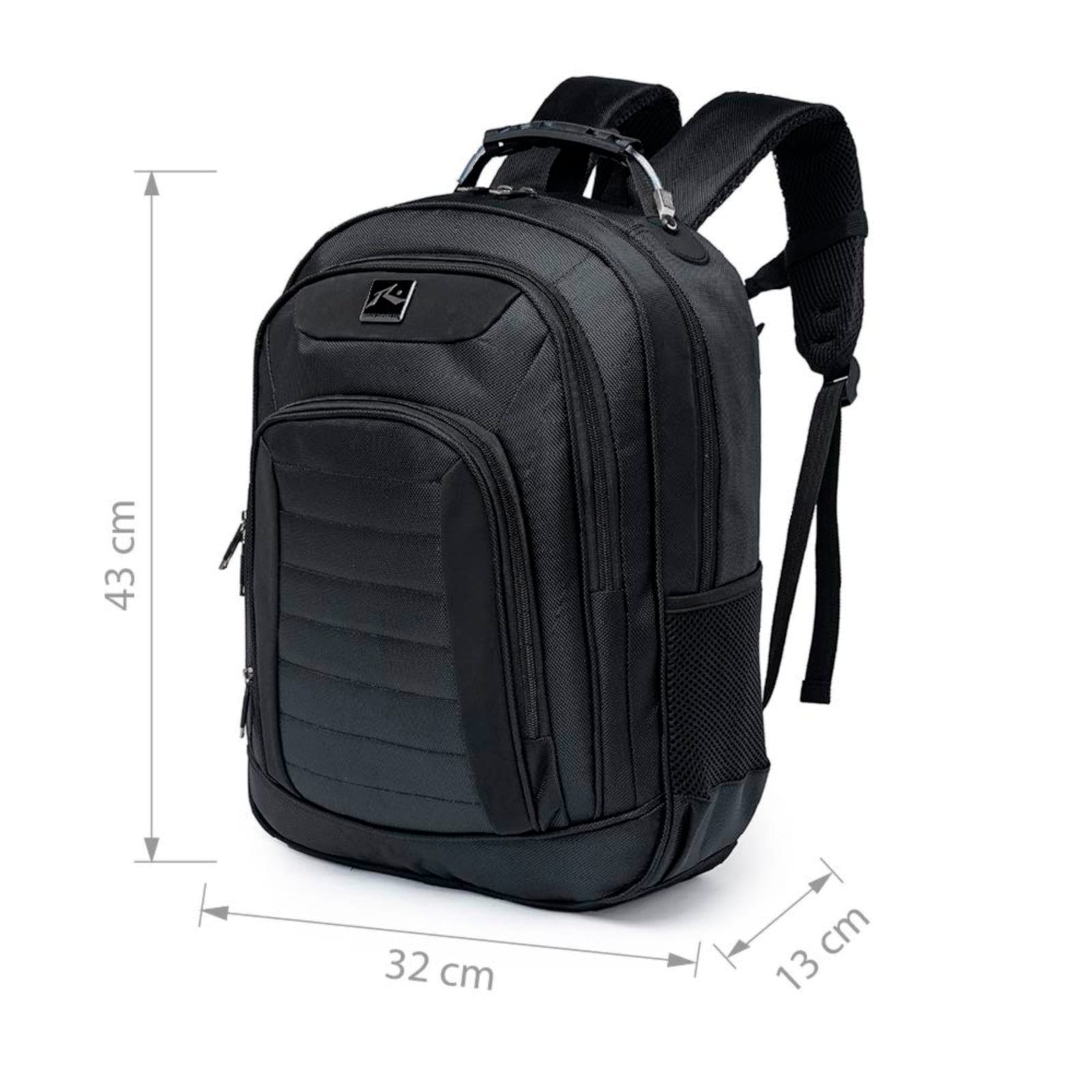 Vista 2 Mochila De Costas Executiva Escolar Faculdade Trabalho Notebook Resistente Rusty preto