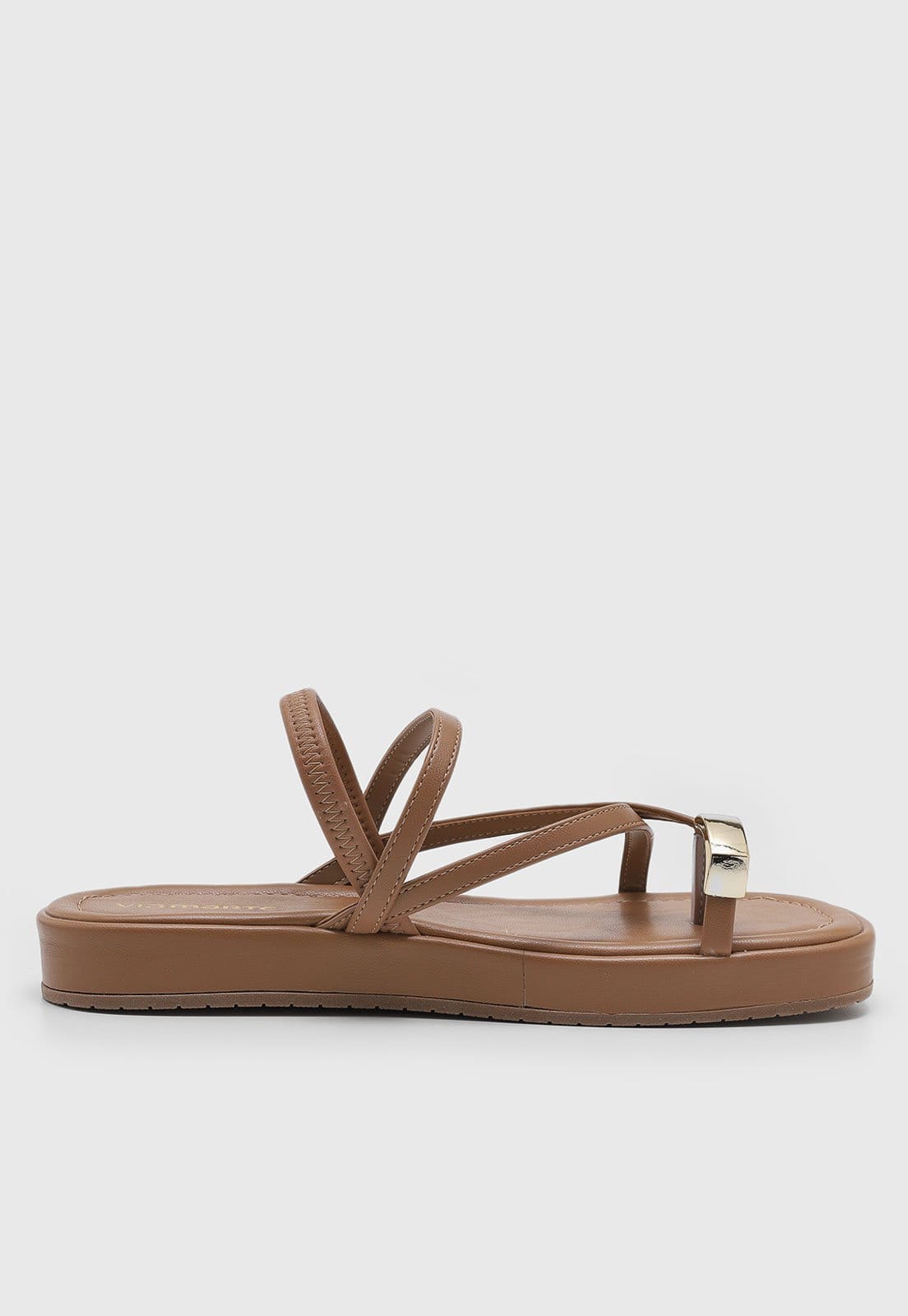 Vista 2 Rasteira Feminina Via Marte Tiras Fechada VIA MARTE marrom